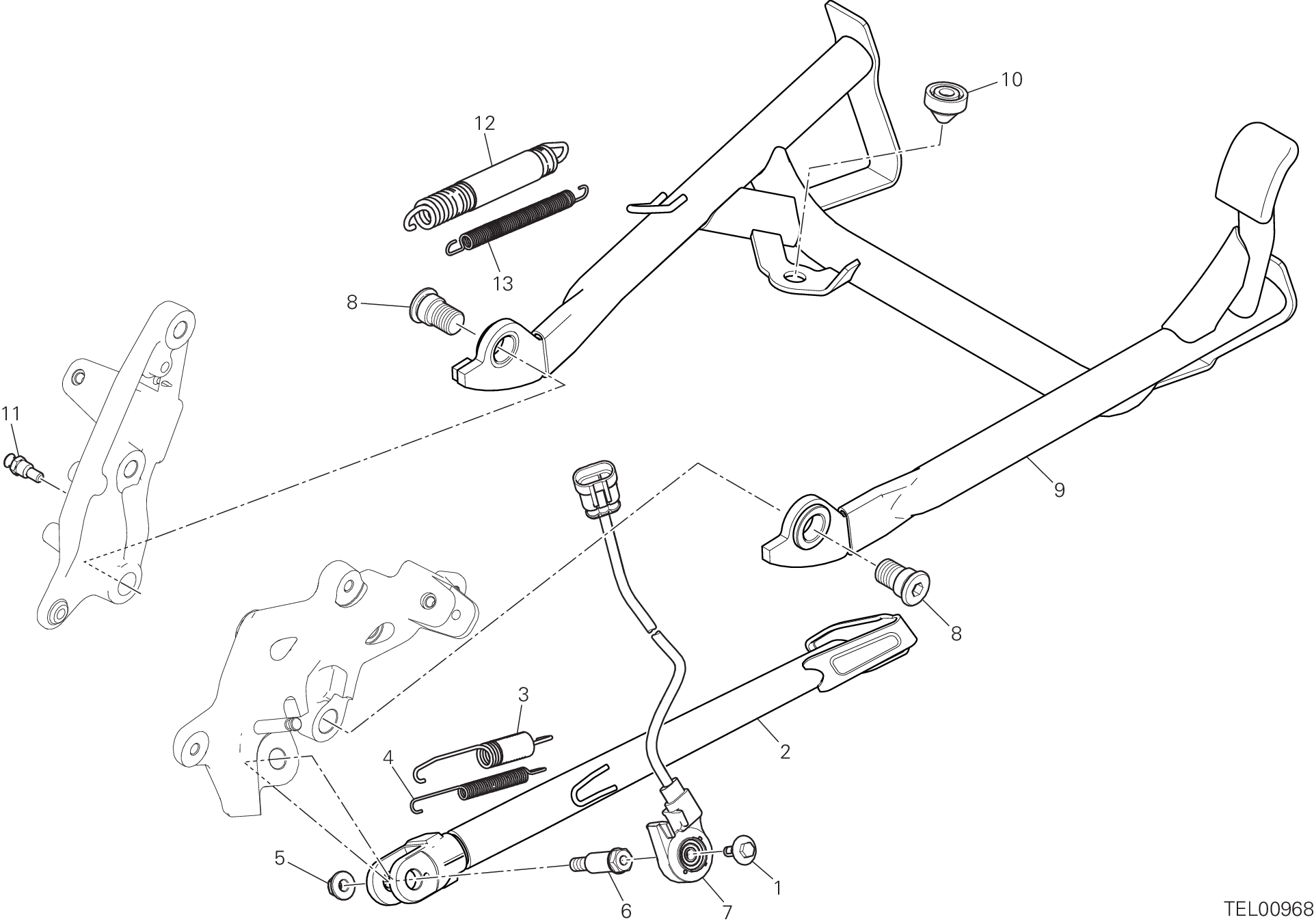 22A BEQUILLE LATERALE POUR MULTISTRADA 1200 ENDURO 2016