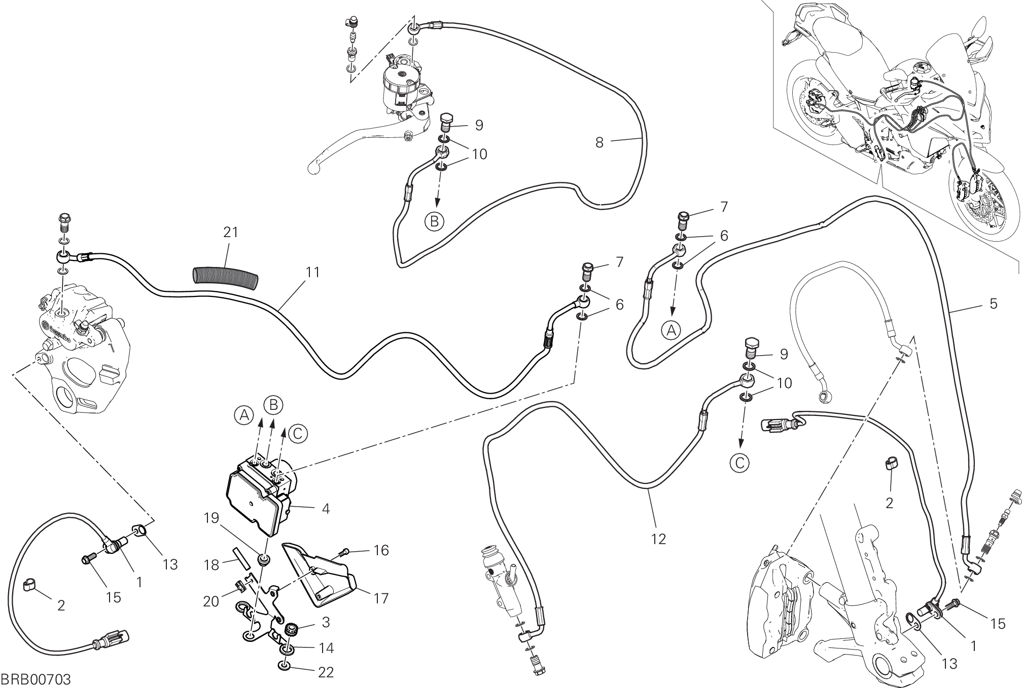 24A SYSTEME DE FREIN ABS POUR MULTISTRADA 950 2019