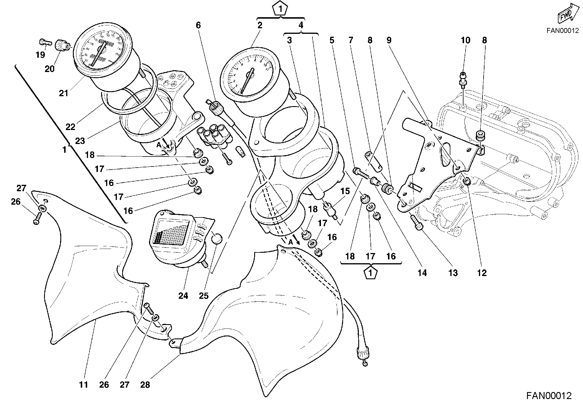 024 COMPTEURS POUR SPORT TOURING ST4 S 2001