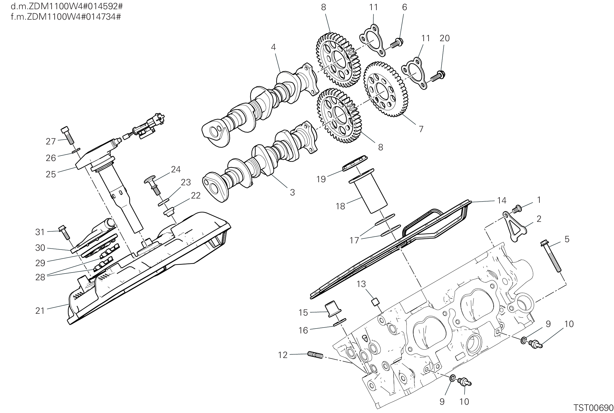 12B CULASSE ARRIERE DISTRIBUTION POUR SUPERBIKE PANIGALE V4 2020