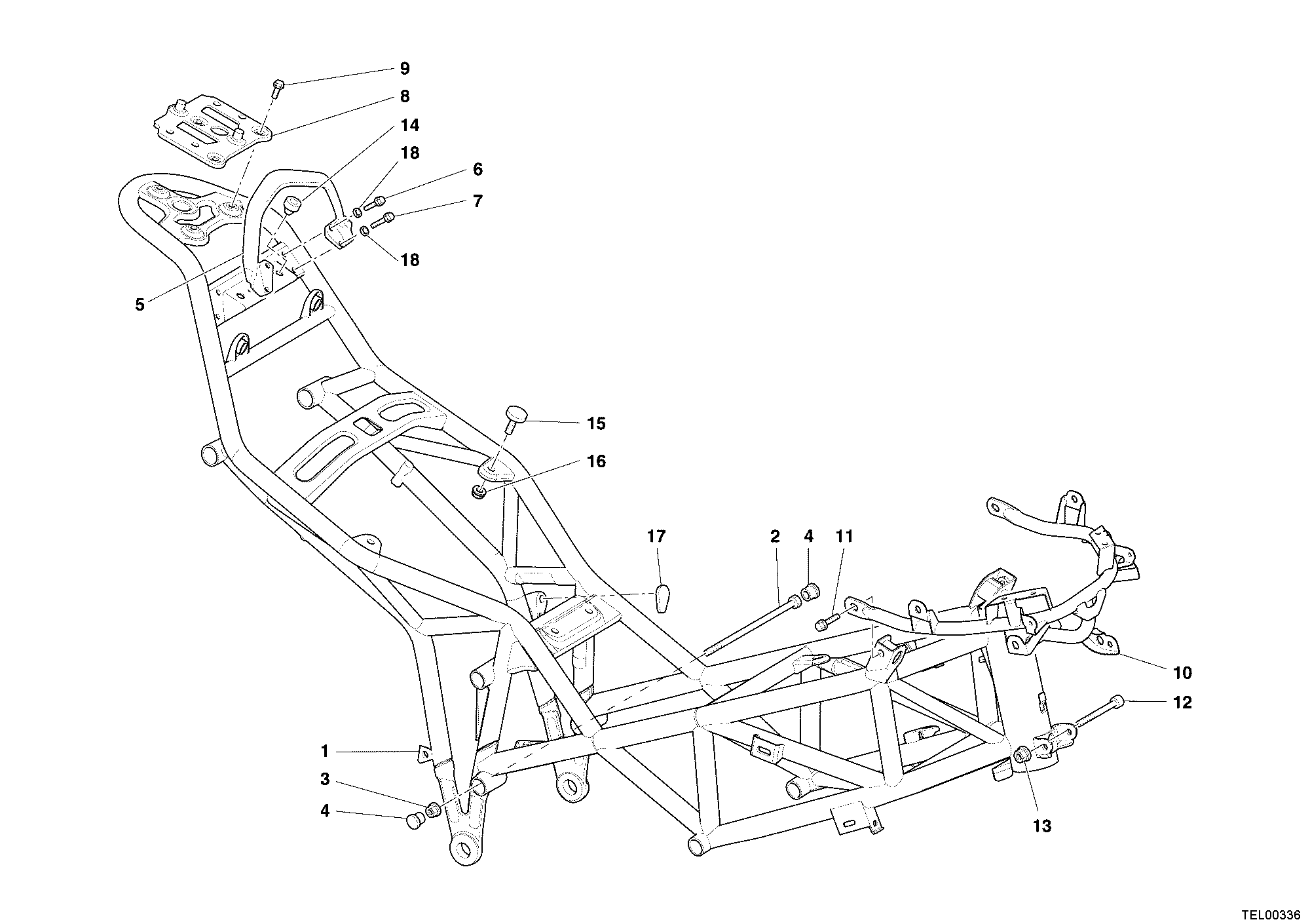030 CADRE POUR MULTISTRADA 1000 2005