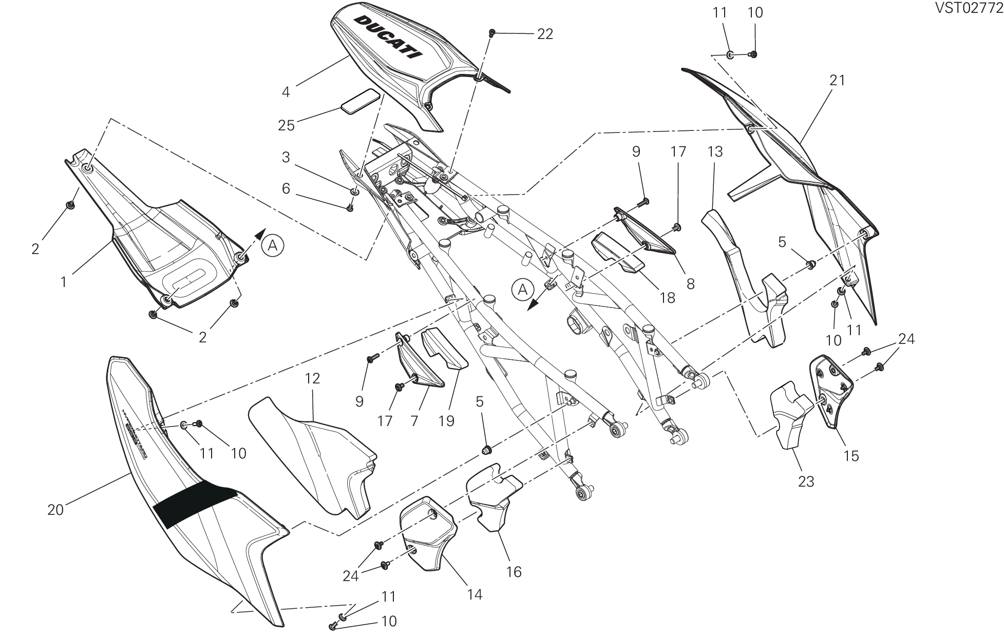 36C HABILLAGE POUR HYPERMOTARD 698 MONO 2024