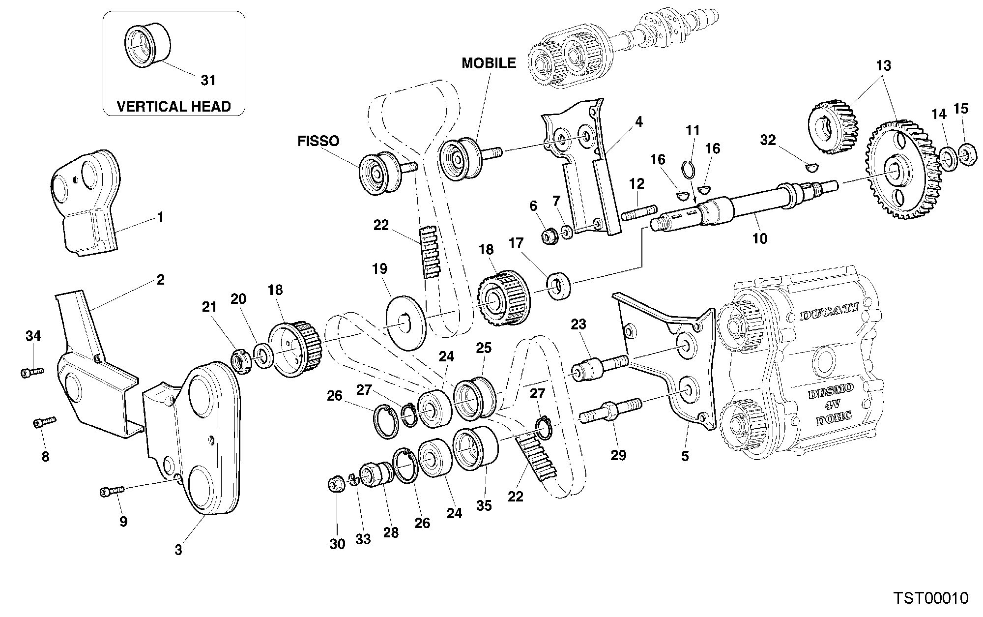 008 COURROIE DISTRIBUTION POUR SPORT TOURING ST4 2000