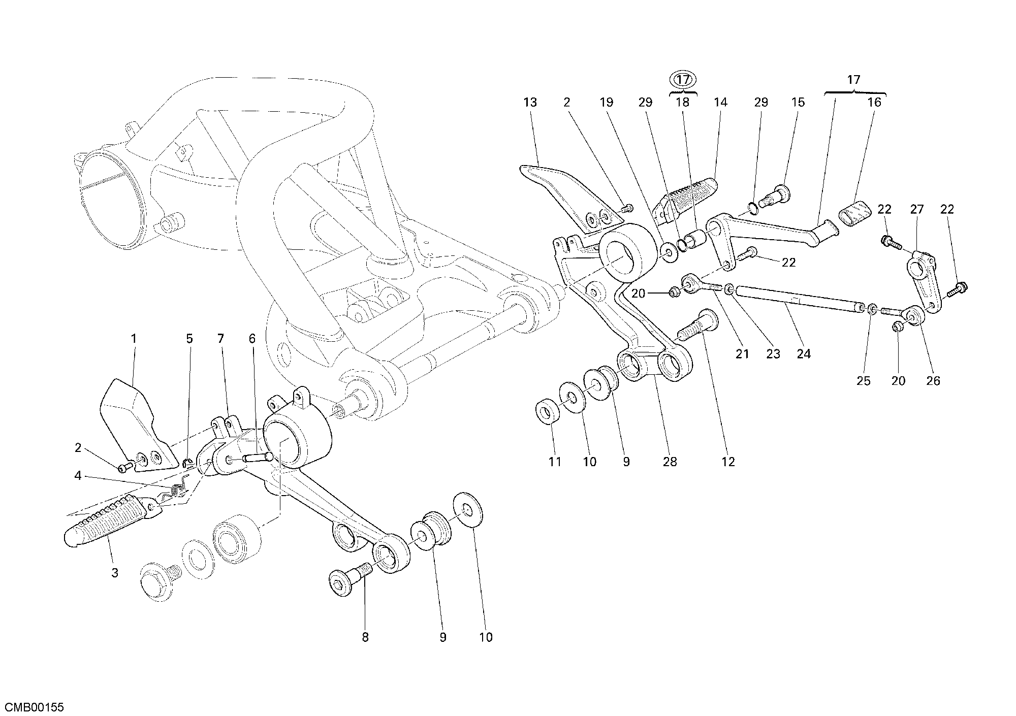 026 REPOSE PIEDS AVANT POUR MONSTER S4RS 2007