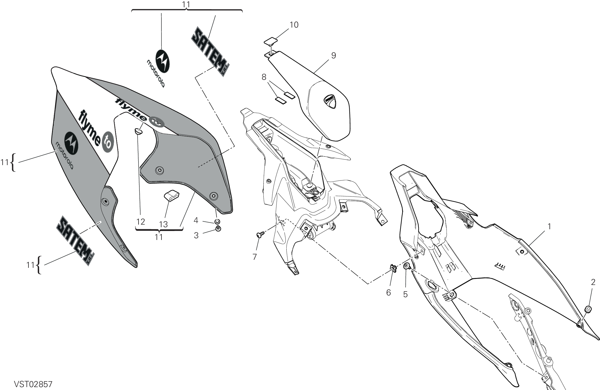37D QUEUE DE CARENAGE POUR SUPERBIKE PANIGALE V4 2023 BAUTISTA WORLD CHAMPION REPLICA 2024
