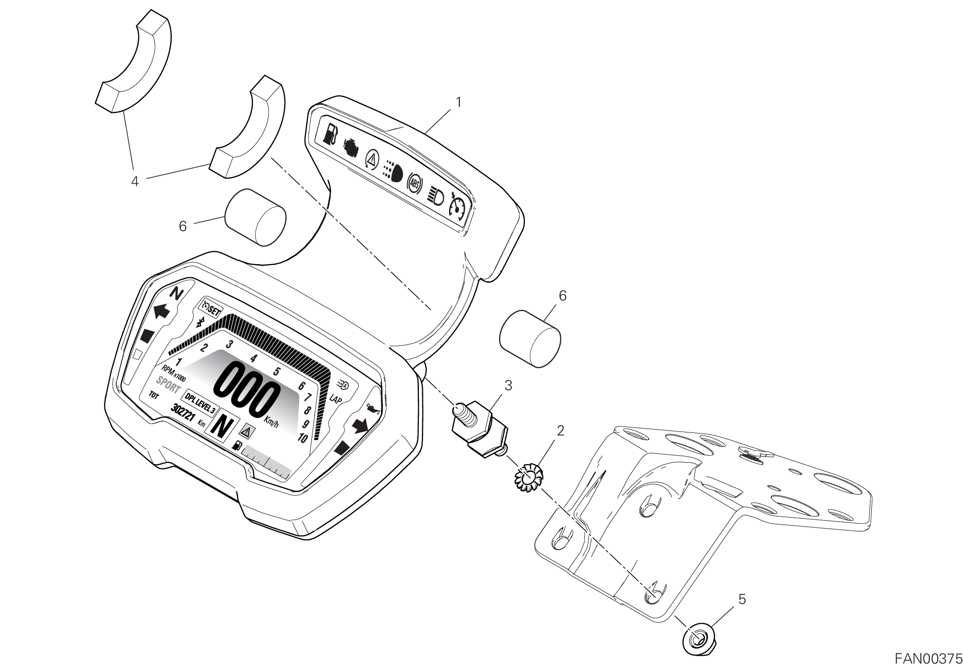 14A TABLEAU DE BORD POUR DIAVEL 1260 S 2020