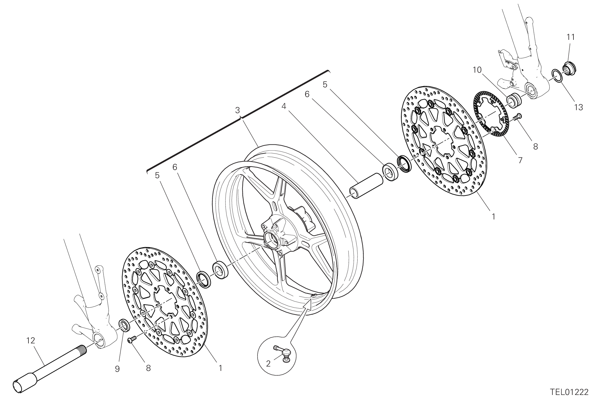 27A ROUE AVANT POUR HYPERMOTARD 950 2019