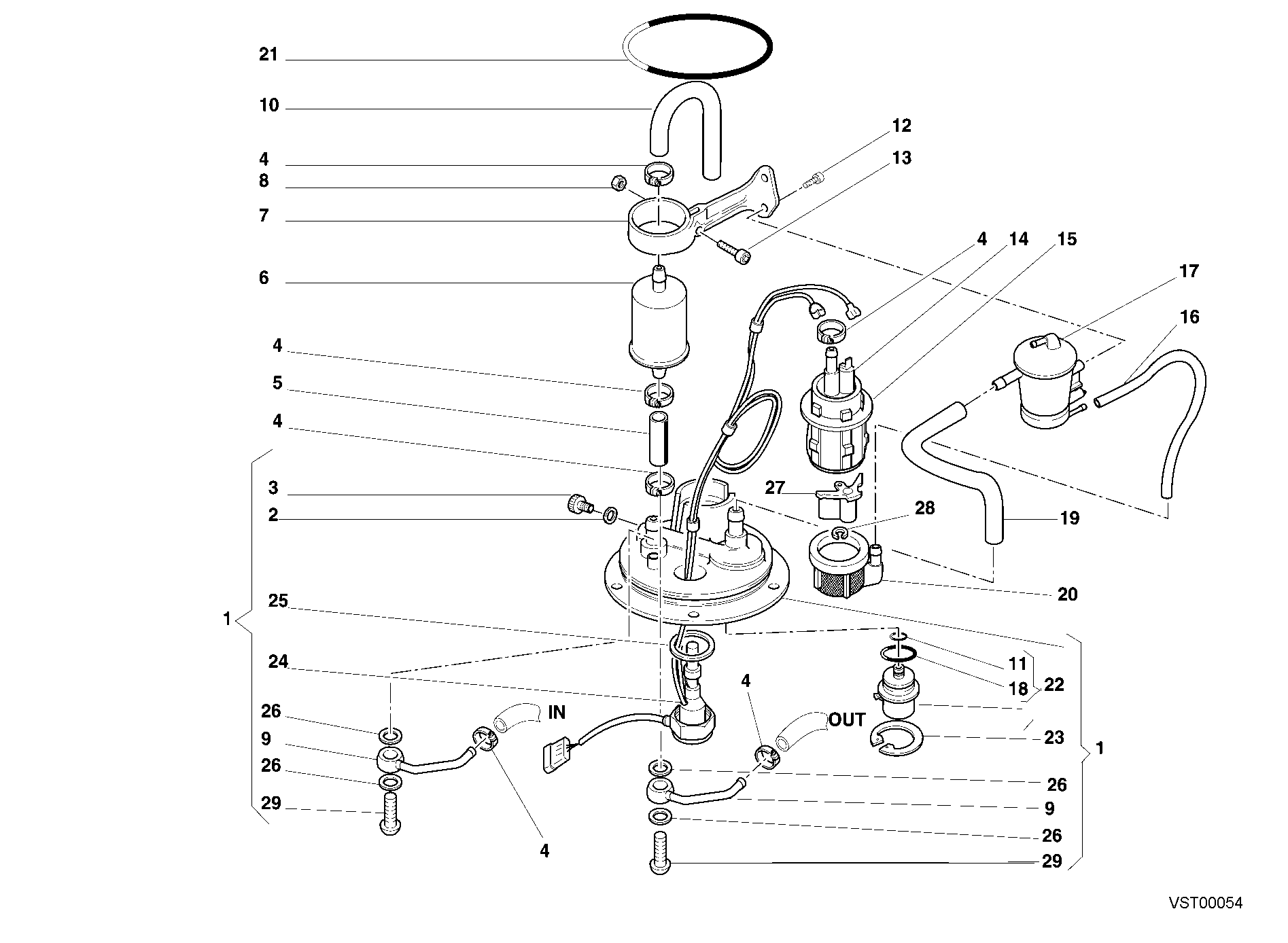 34A POMPE A CARBURANT POUR SUPERBIKE 748 2001
