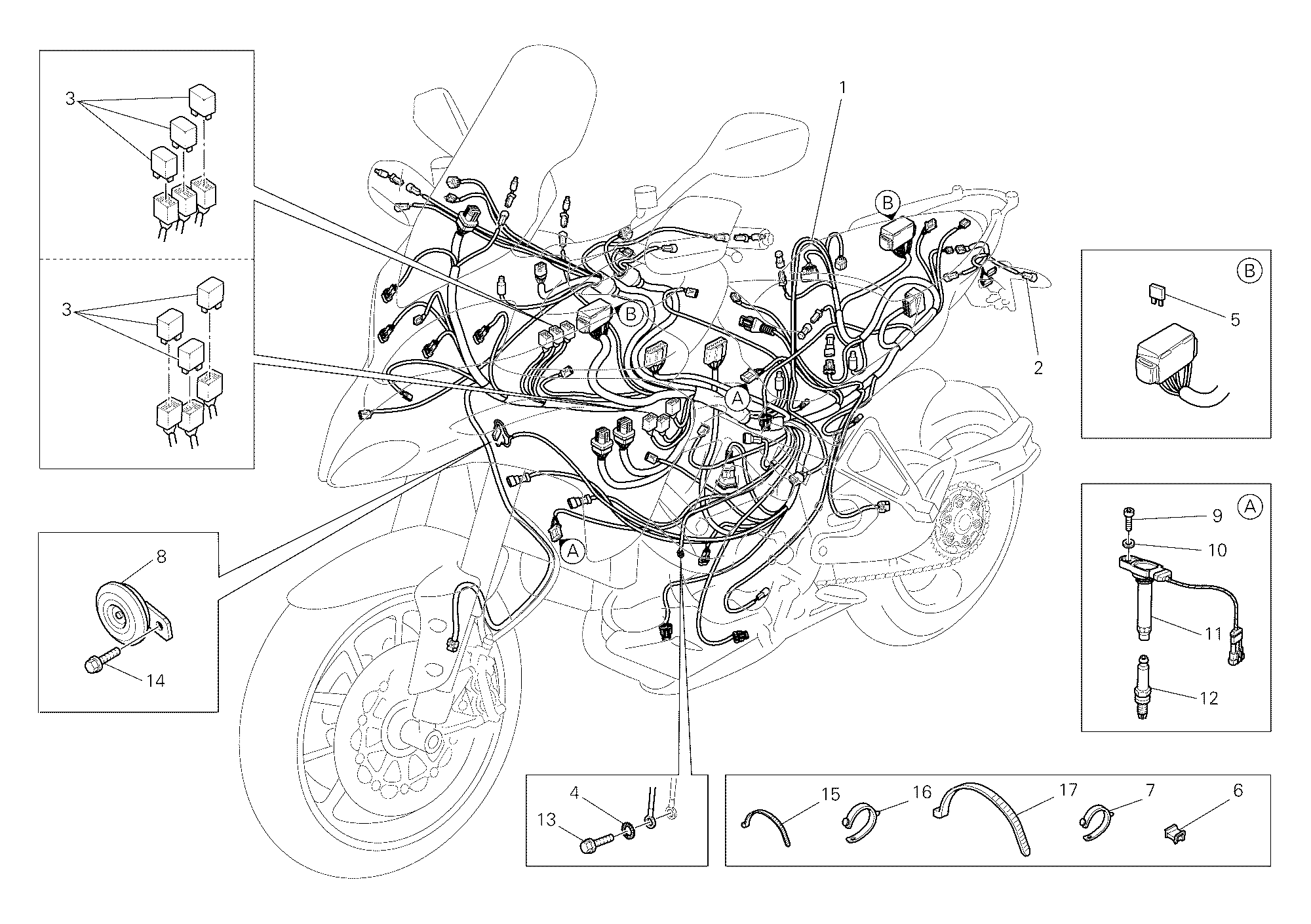18B FAISCEAU DE FILS POUR MULTISTRADA 1200 2010