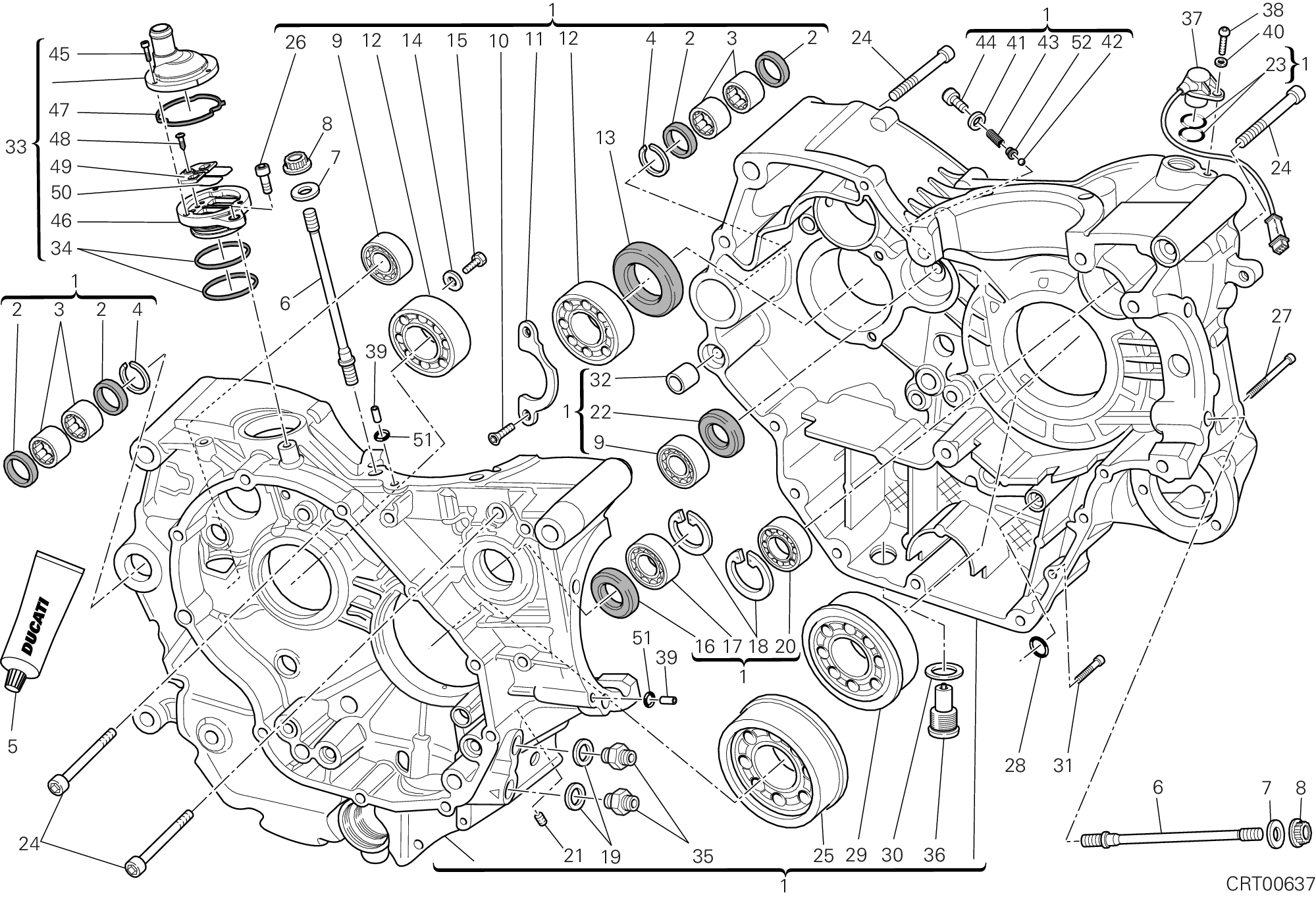 010 CARTER MOTEUR POUR MONSTER 796 ABS 2014