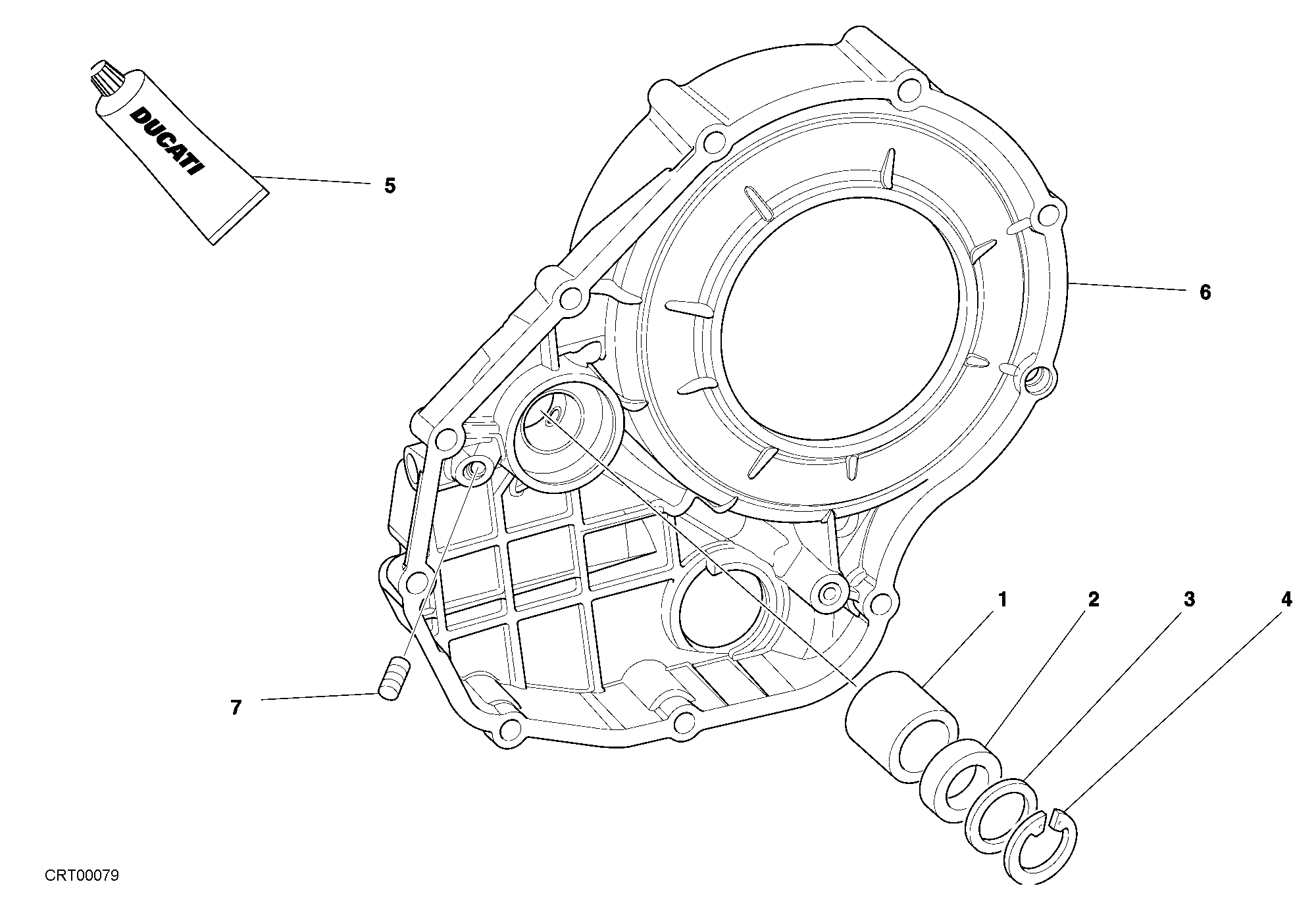 05A COUVERCLE EMBRAYAGE POUR SUPERBIKE 996 R 2001