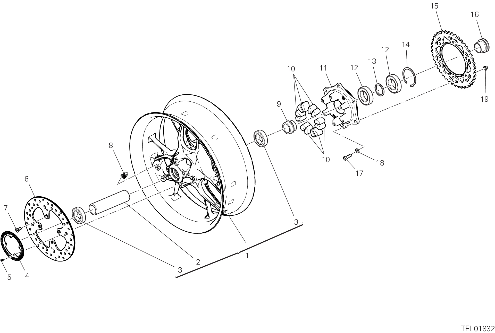 29A ROUE ARRIERE POUR STREETFIGHTER V2 NEW 2025