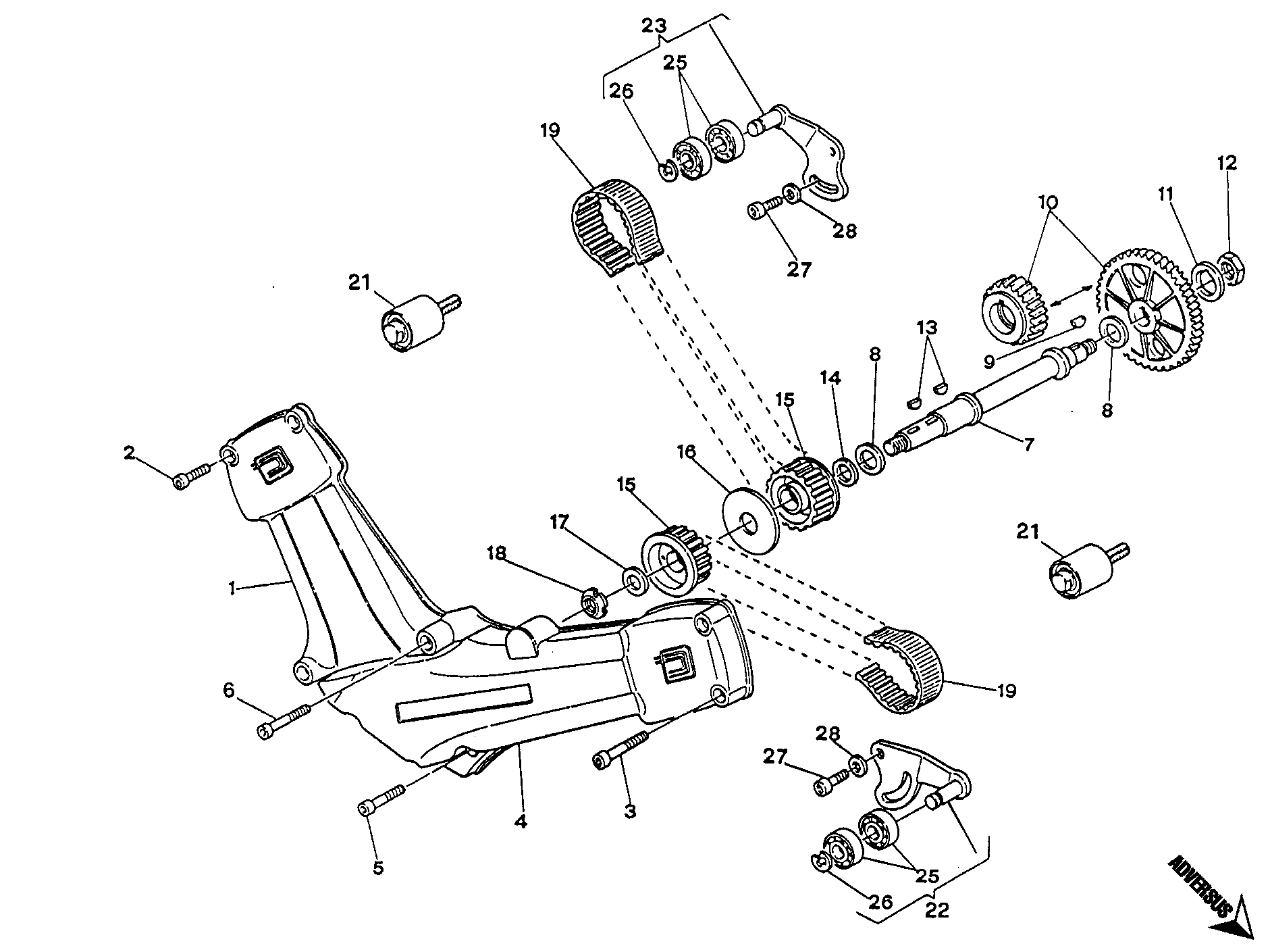 008 COURROIE DISTRIBUTION POUR SUPERSPORT 600 SS 1994