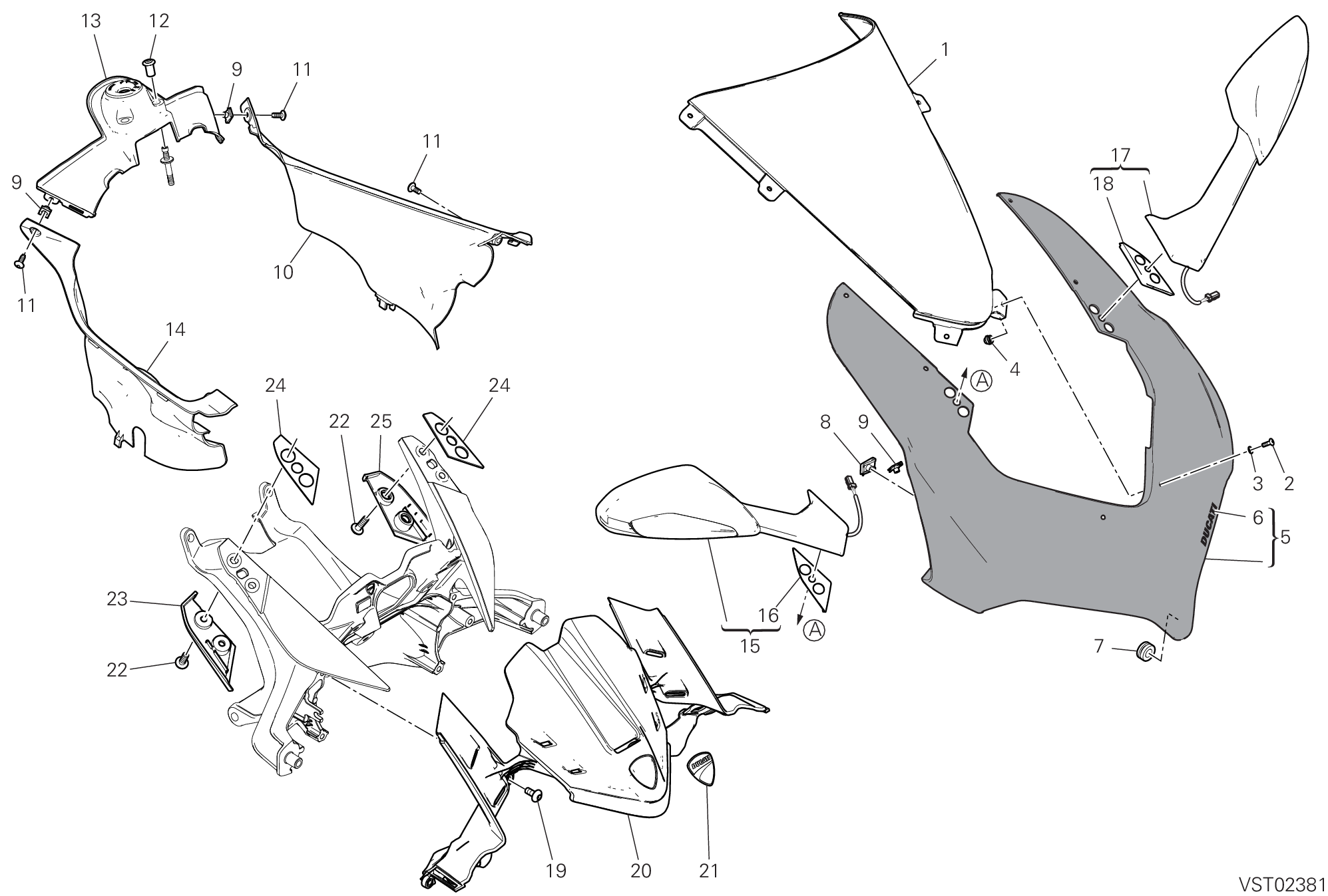 37A CAPOT AVANT POUR SUPERBIKE PANIGALE V4 2022