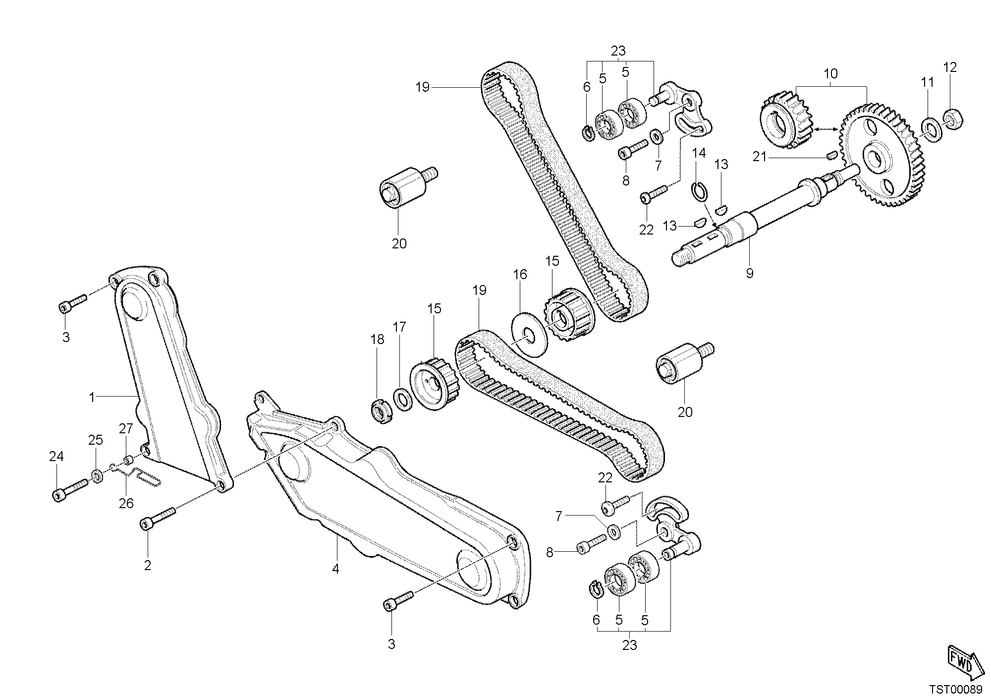 011 COURROIE DISTRIBUTION POUR SPORTCLASSIC MH900E 2002