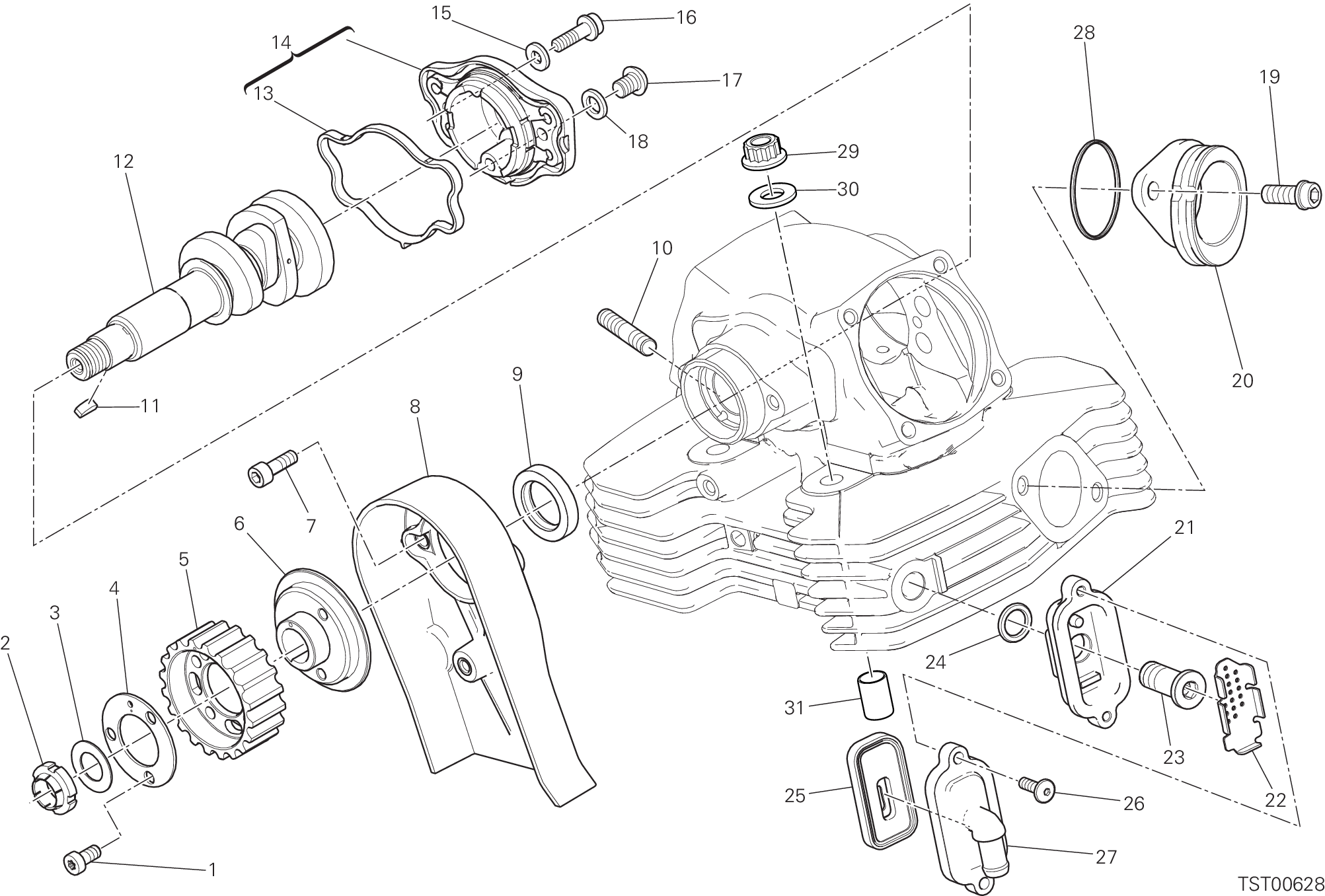 11A CULASSE VERTICALE DISTRIBUTION POUR SCRAMBLER CAFE RACER 2020