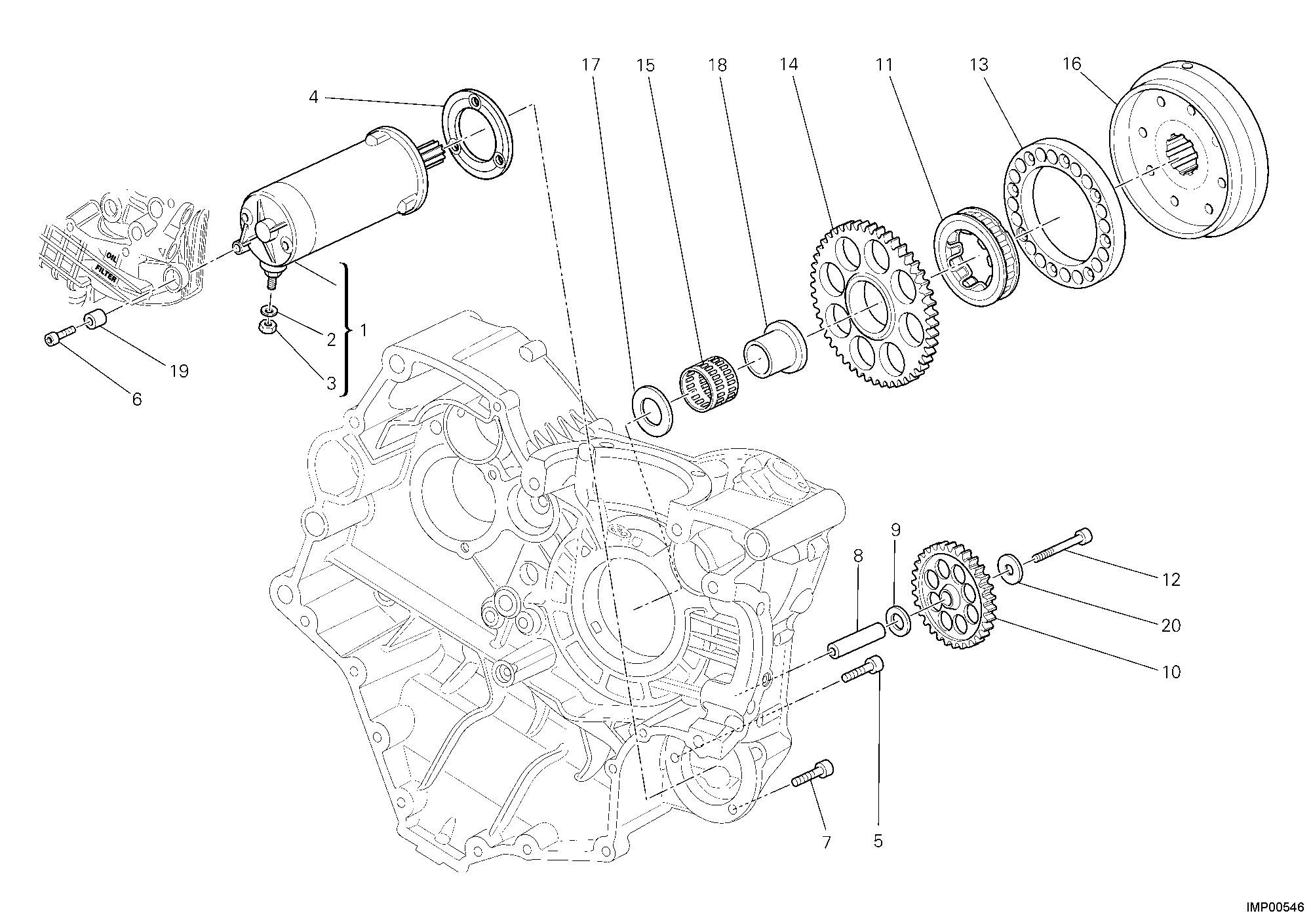 012 DEMARREUR ELECTRIQUE POUR SUPERBIKE 1098 R 2008