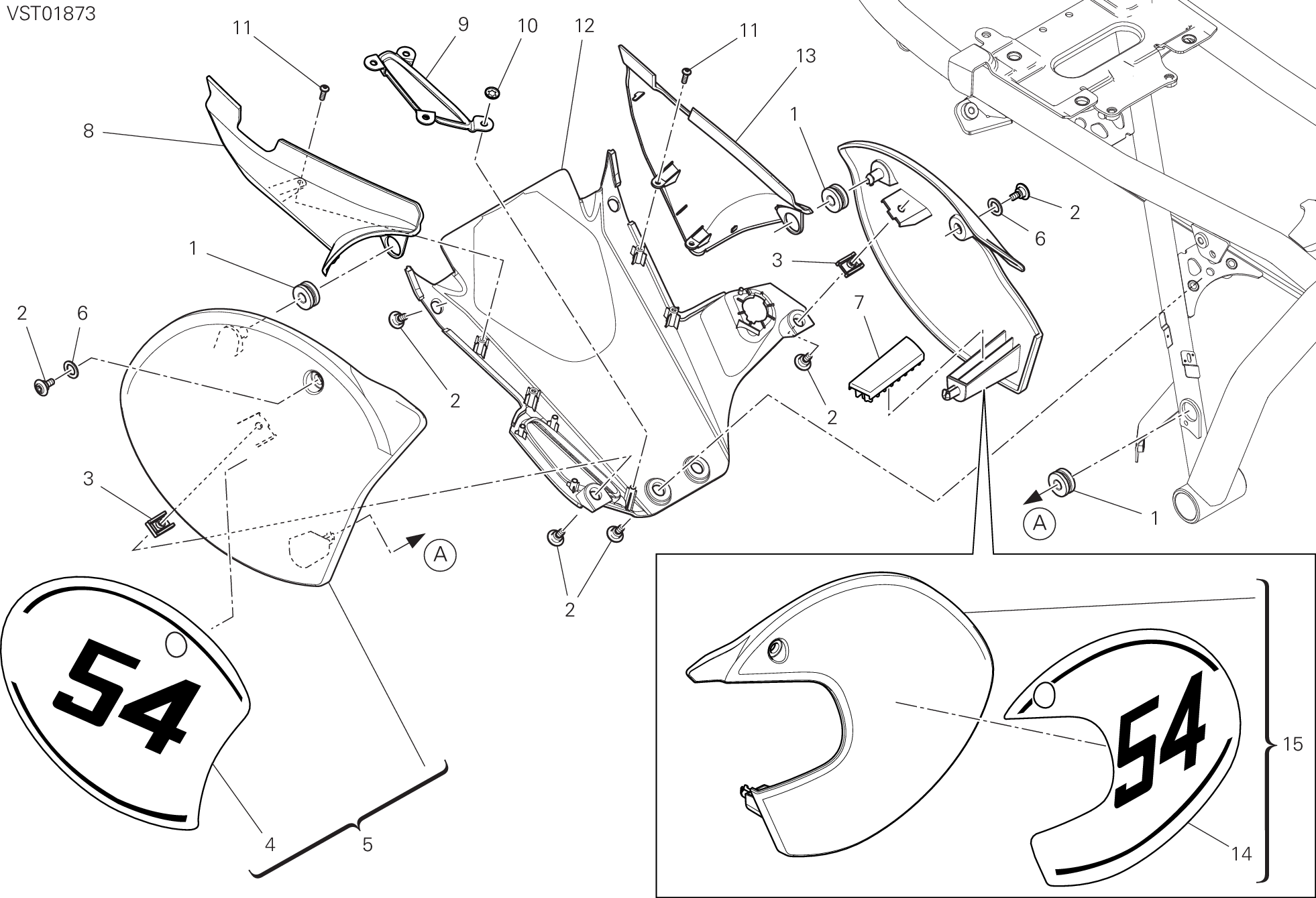 37B HABILLAGE POUR SCRAMBLER CAFE RACER 2019