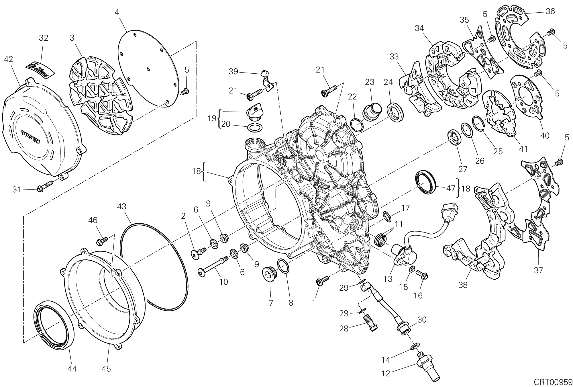 04A COUVERCLE EMBRAYAGE POUR MULTISTRADA V4 RS WITH OPTIONALS 2025