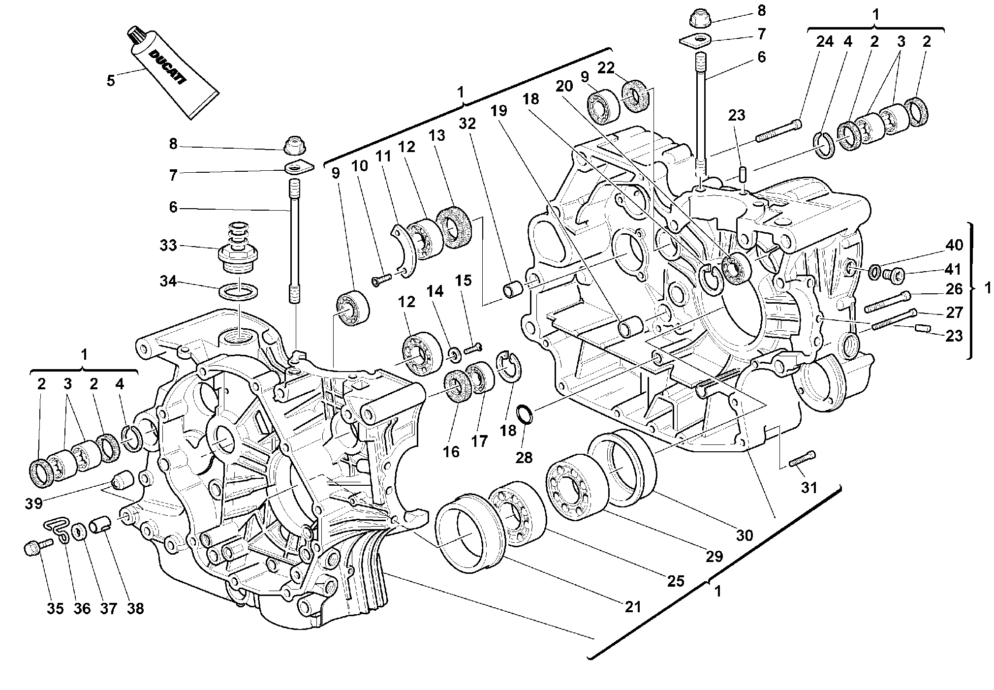 100 CARTER MOTEUR POUR MONSTER 600 CITY 1999