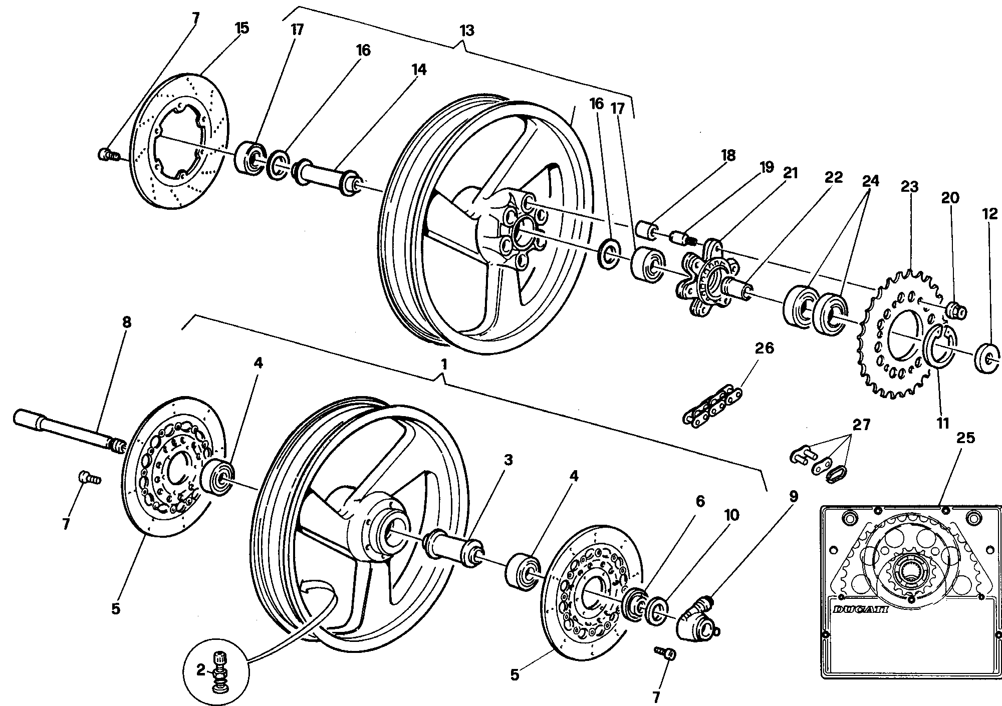 023 ROUES DM 009457 POUR SUPERSPORT 750 SS 1991