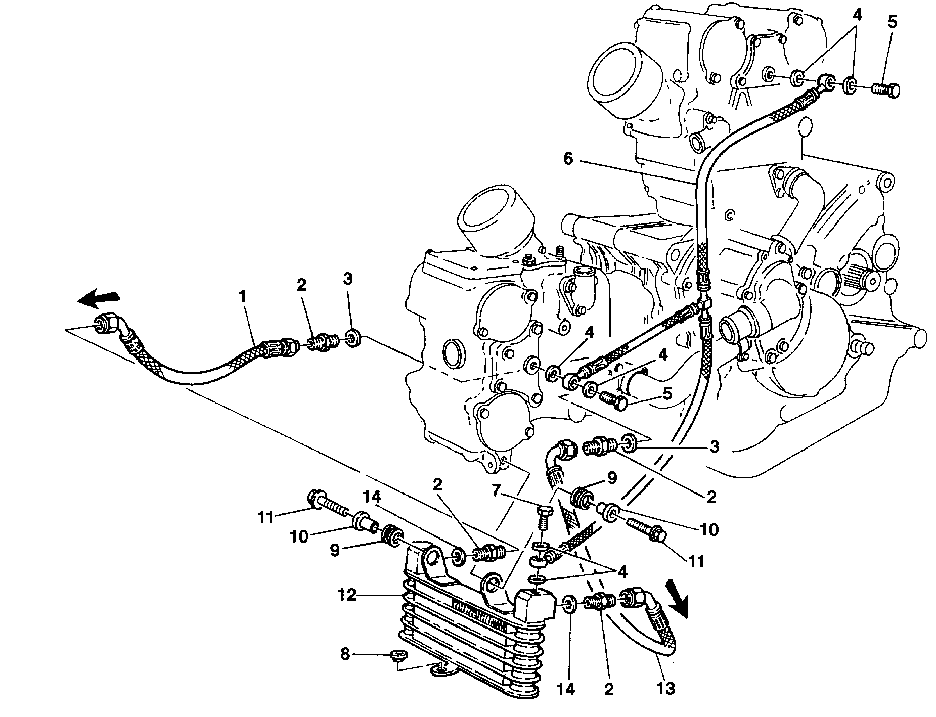 037 RADIATEUR A HUILE POUR SUPERBIKE 916 R 1998