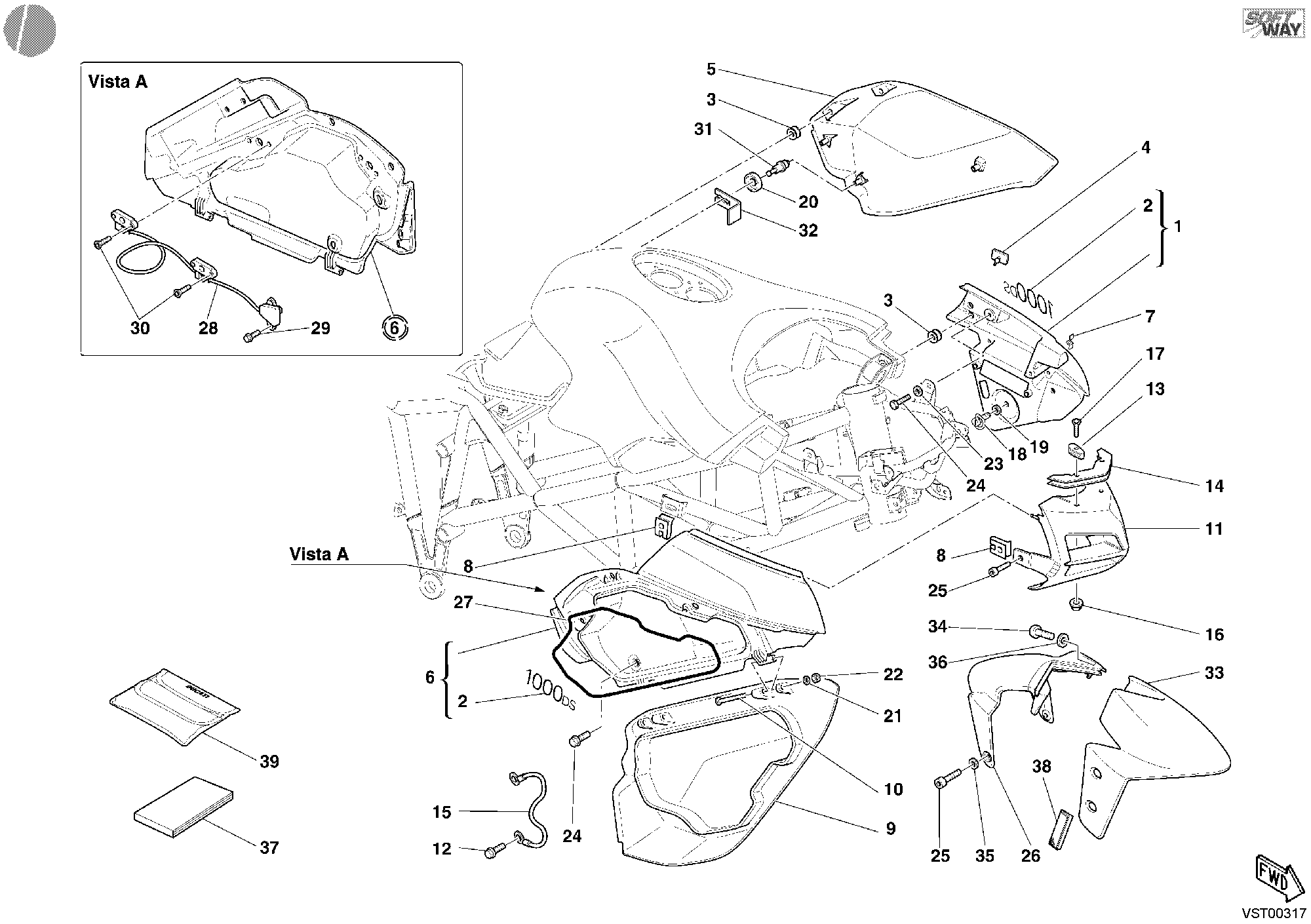 39A HABILLAGE POUR MULTISTRADA 1000 2003