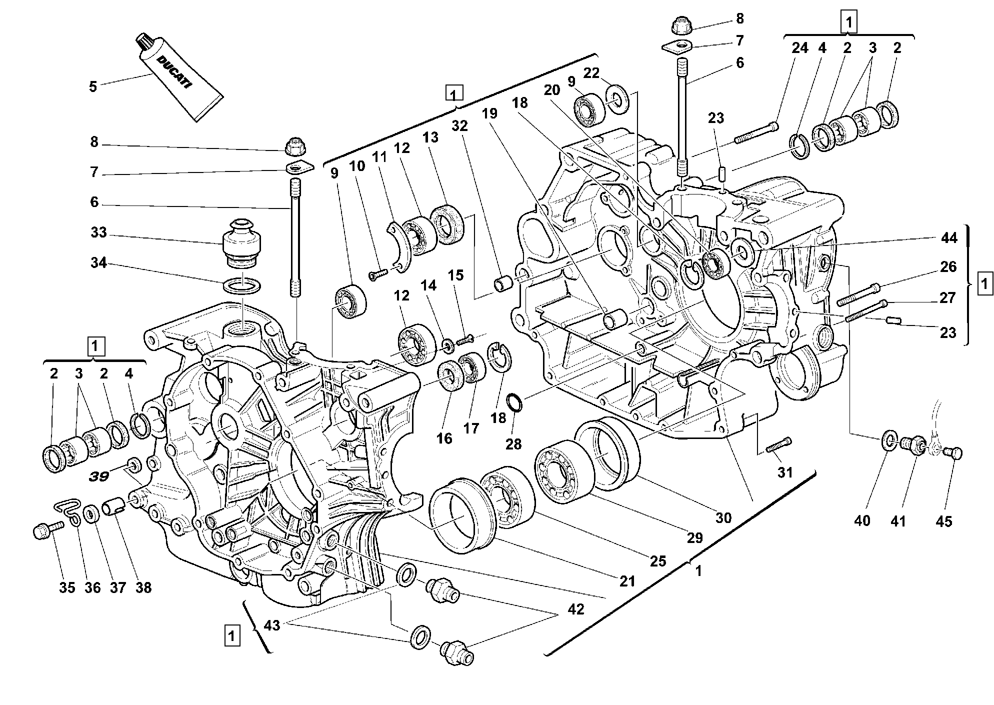 100 CARTER MOTEUR POUR SUPERSPORT 750 SS 1999