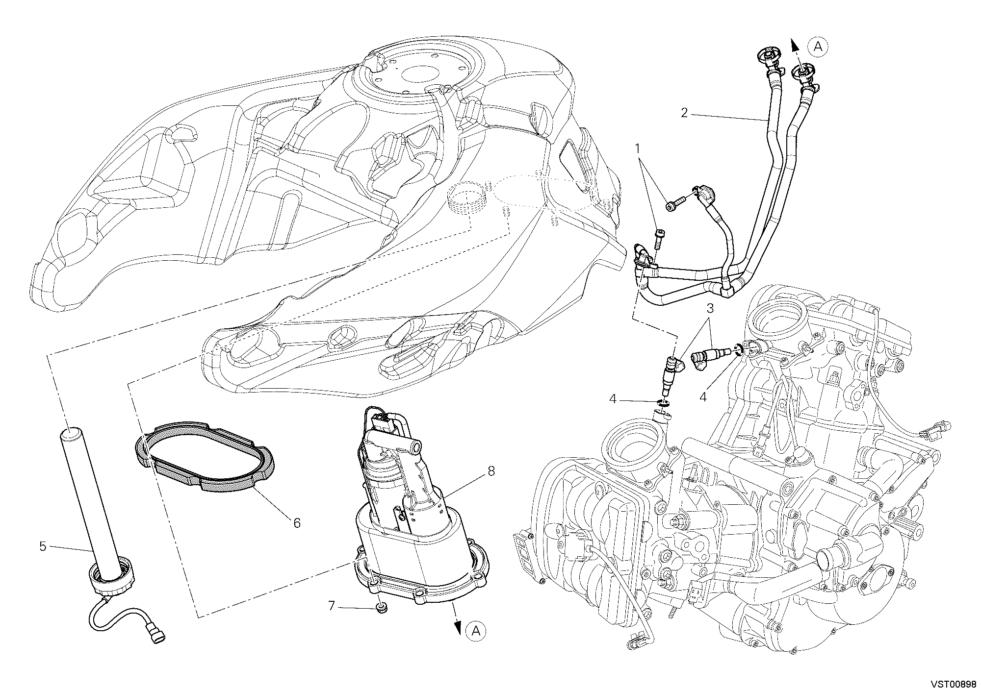 32A POMPE A CARBURANT POUR MULTISTRADA 1200 2010