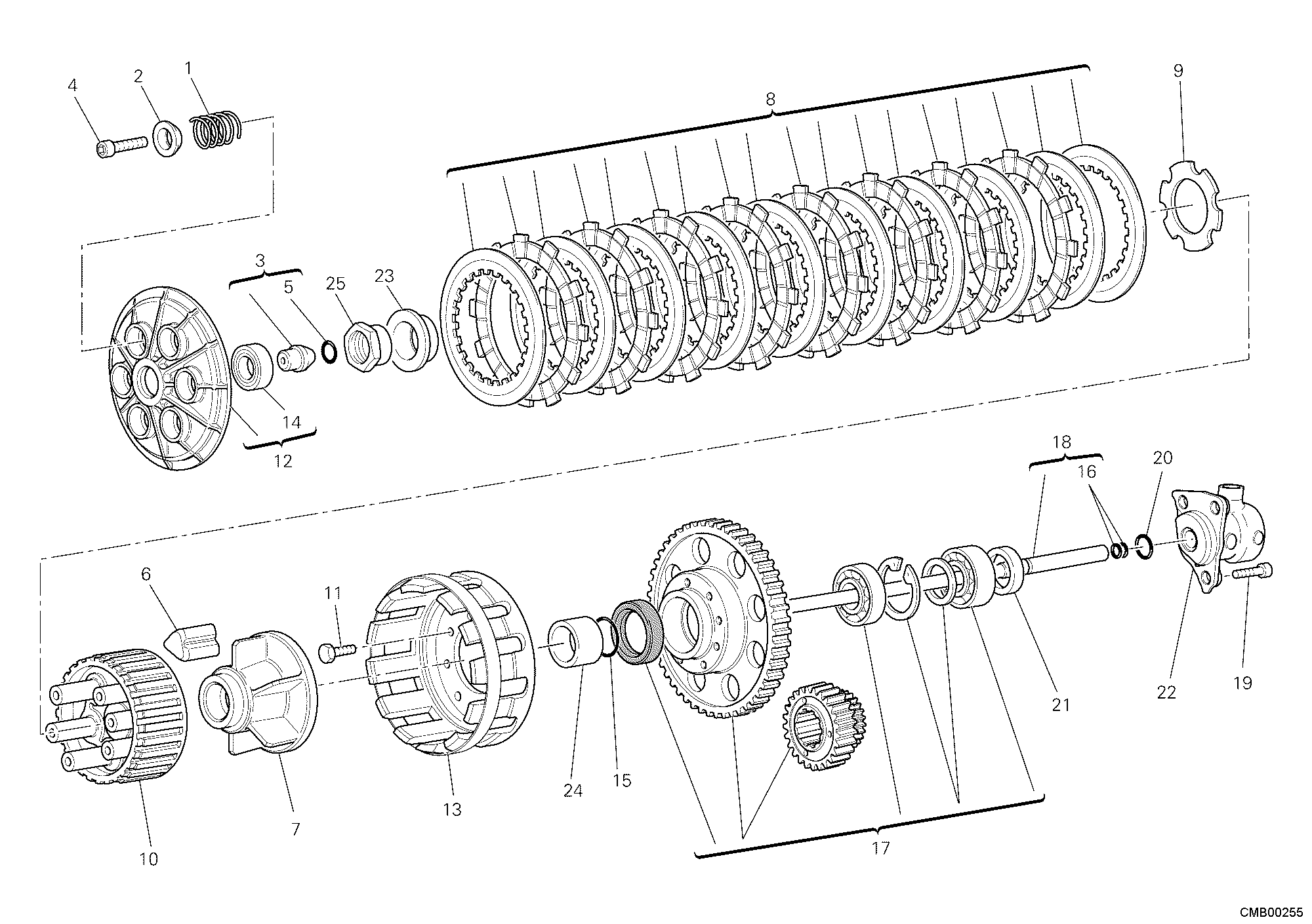 004 EMBRAYAGE POUR SUPERBIKE 1198 2010