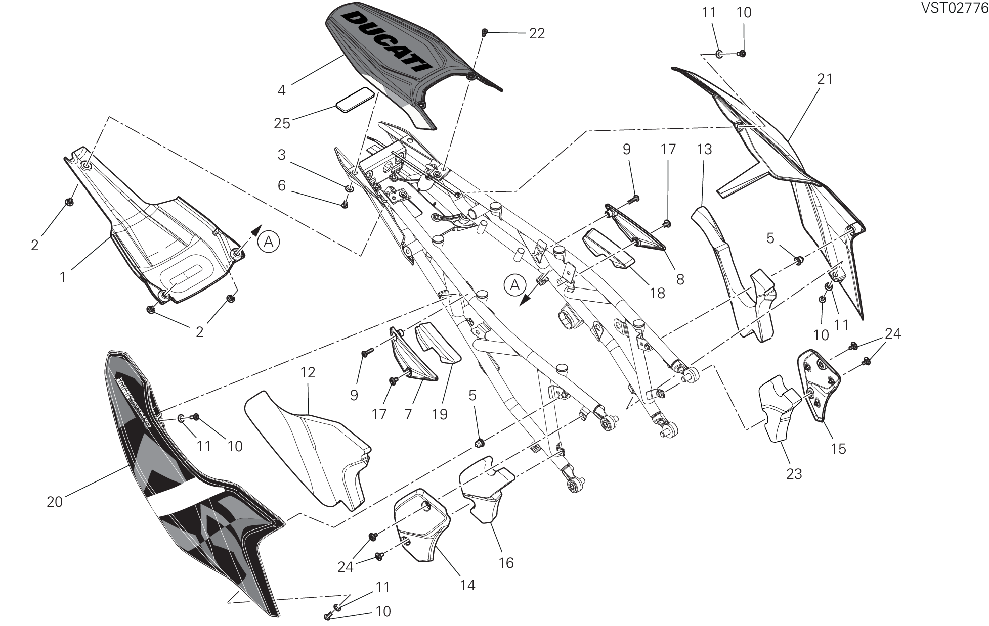 36C HABILLAGE POUR HYPERMOTARD 698 MONO RVE 2024