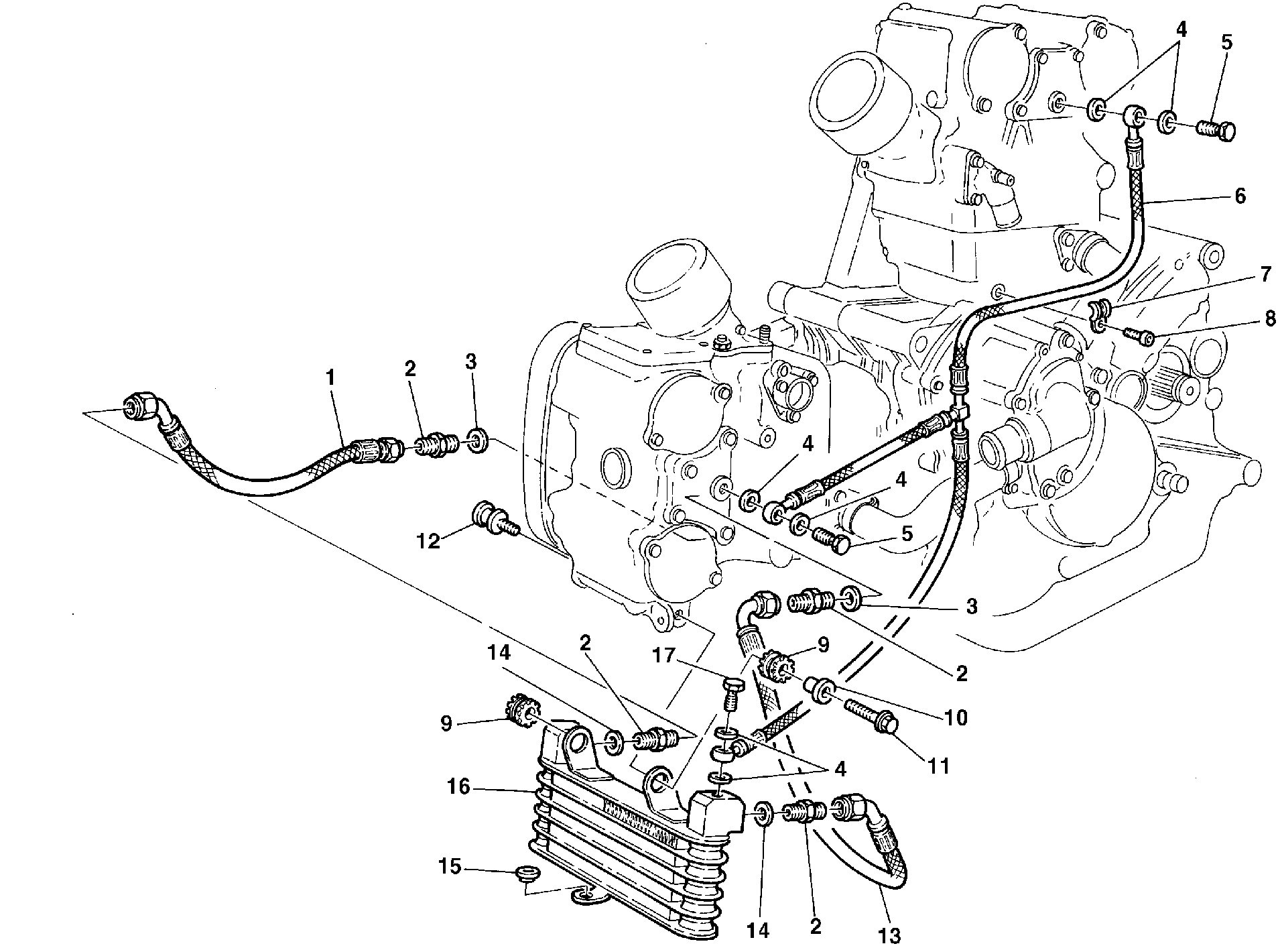 370 RADIATEUR A HUILE POUR SUPERBIKE 996 SPS 1999