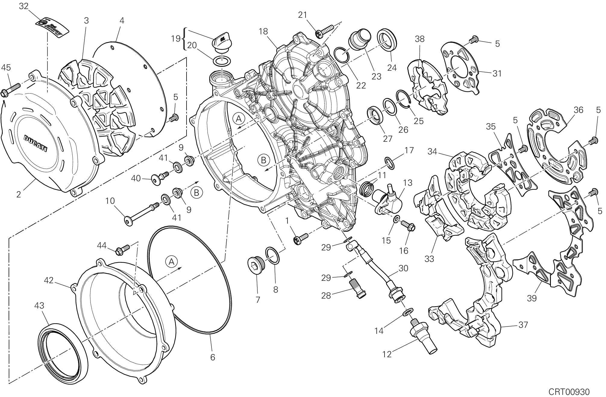 04A COUVERCLE EMBRAYAGE POUR SUPERBIKE PANIGALE V4 SP2 2023