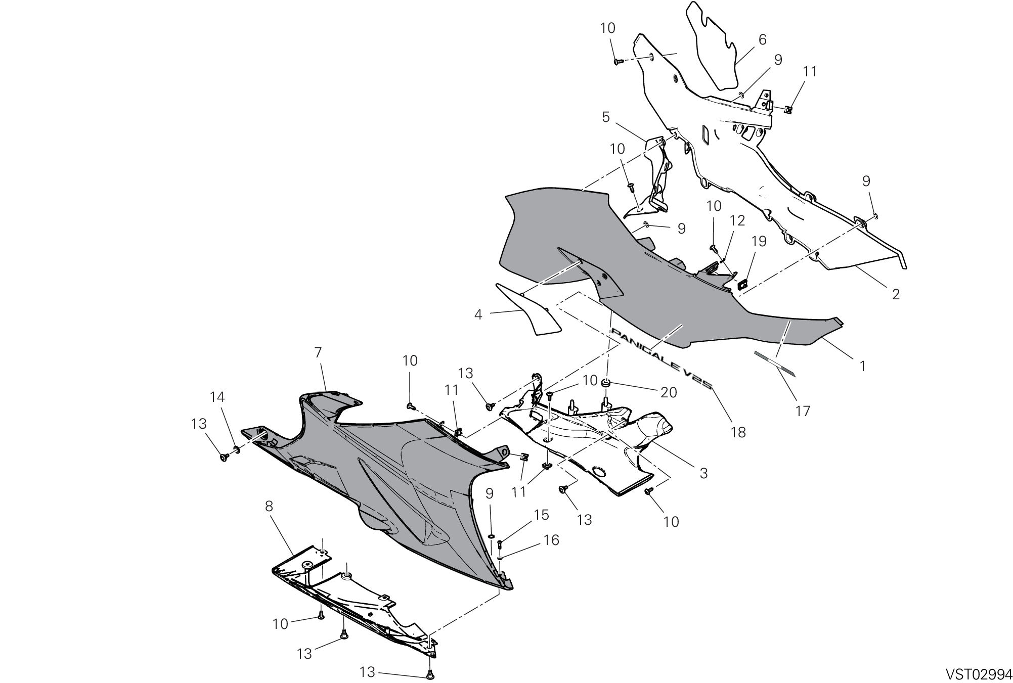36B CARENE DROITE POUR SUPERBIKE PANIGALE V2 S NEW 2025