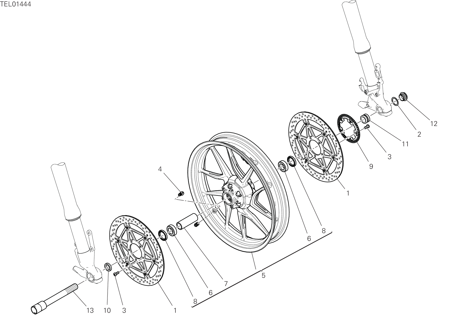 28A ROUE AVANT POUR MULTISTRADA V4 2023