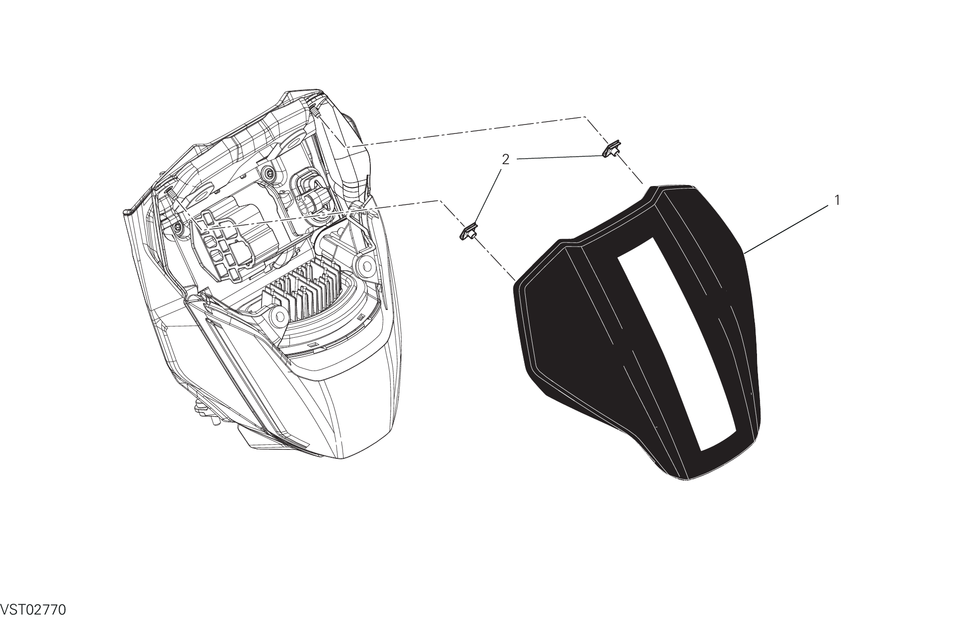 36A CAPOT AVANT POUR HYPERMOTARD 698 MONO RVE 2024