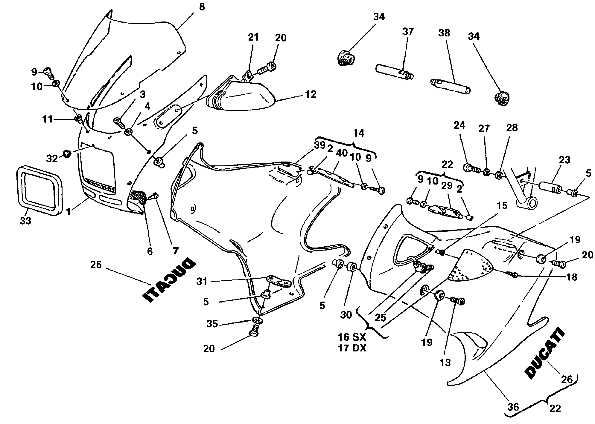 035 HABILLAGE POUR SUPERSPORT 900 SS FINAL ED 1998