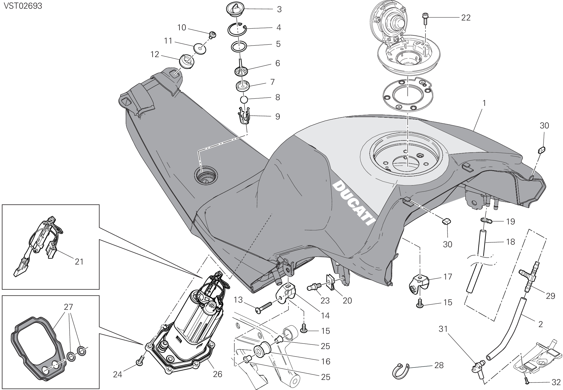 30A RESERVOIR POUR SUPERBIKE PANIGALE V4 2022 WORLD CHAMPION SBK REPLICA 19 2024