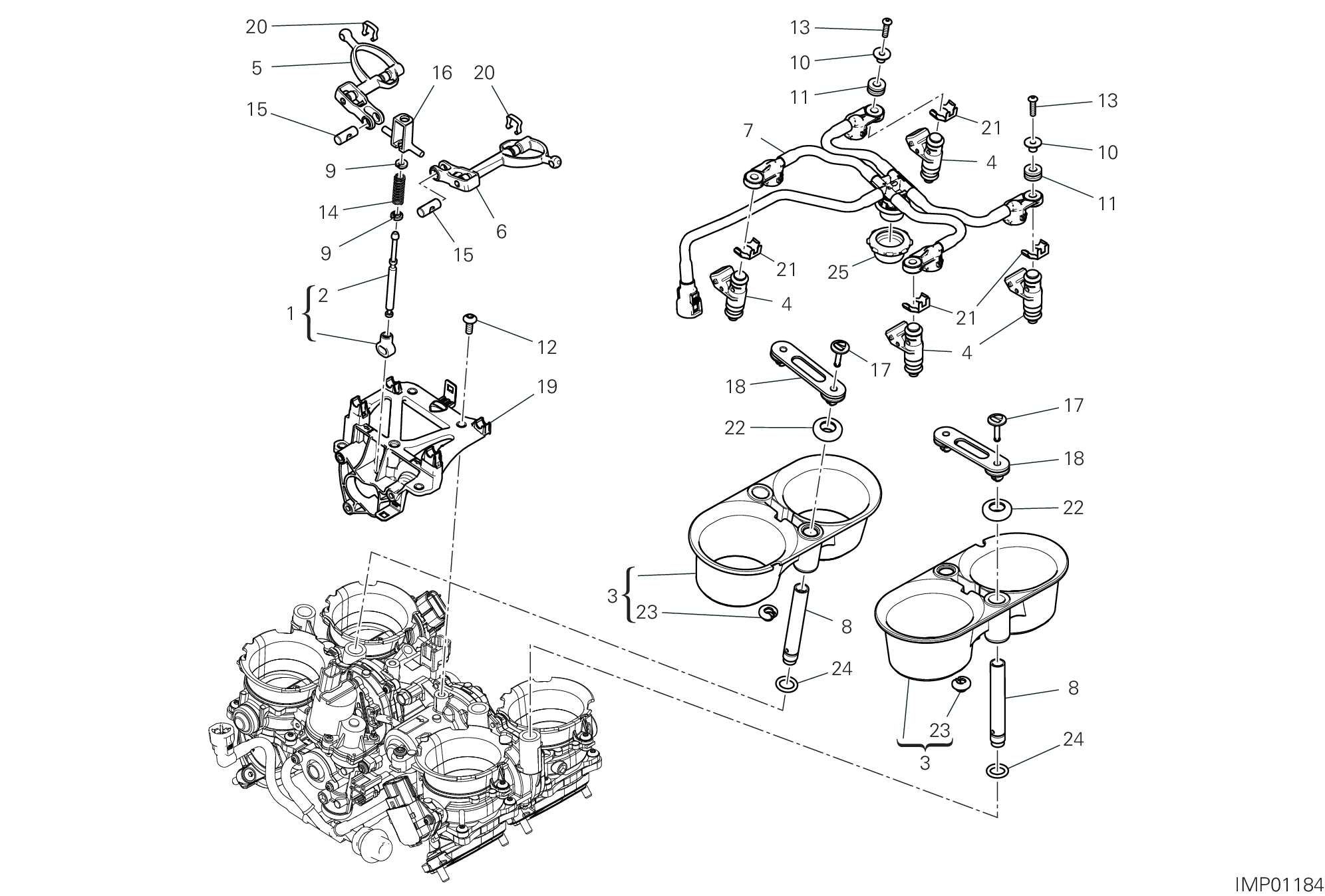 36B CORPS PAPILLON POUR SUPERBIKE PANIGALE V4 R 2023