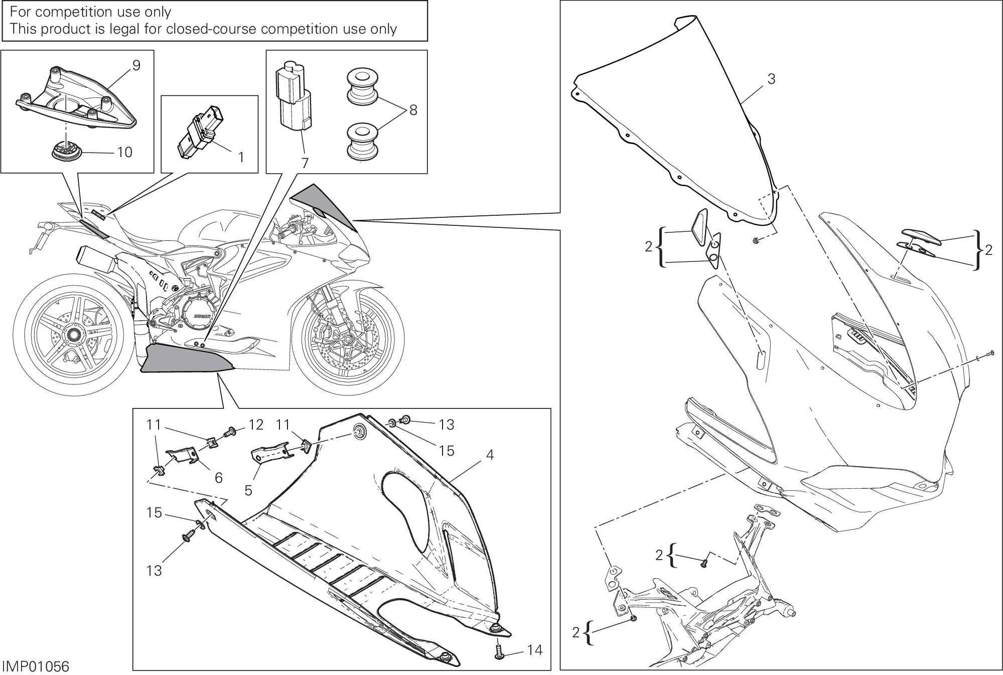 34B ACCESSOIRES POUR SUPERBIKE 1299 SUPERLEGGERA 2017