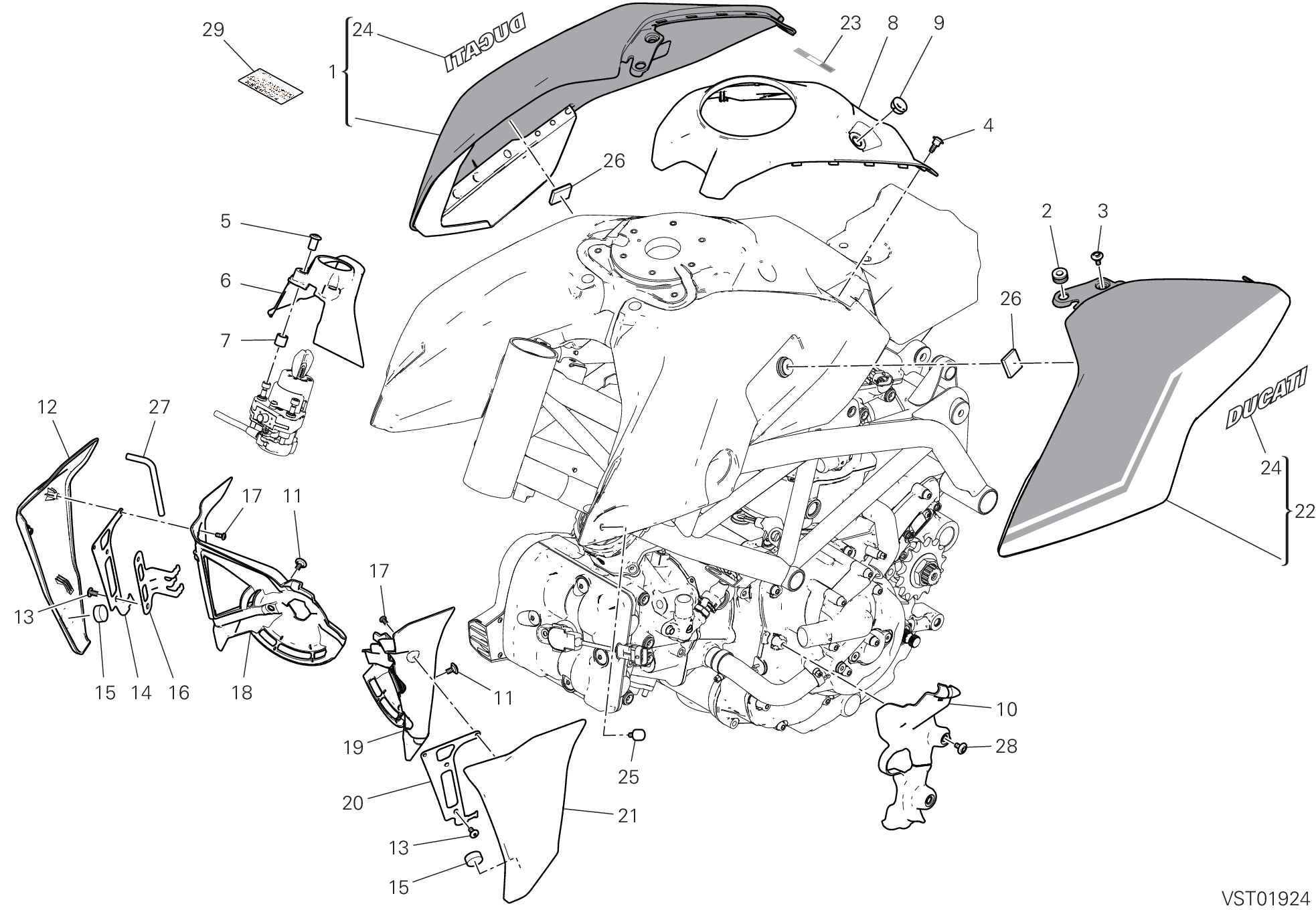 36B HABILLAGE POUR HYPERMOTARD 950 SP 2022