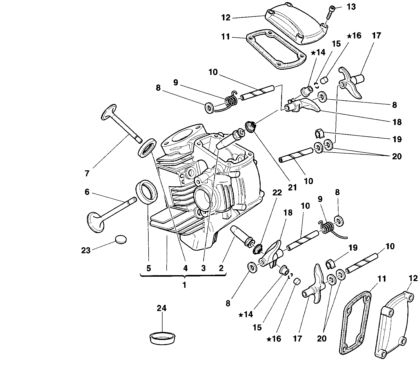 015 CULASSE HORIZONTALE POUR MONSTER 600 DARK 1998