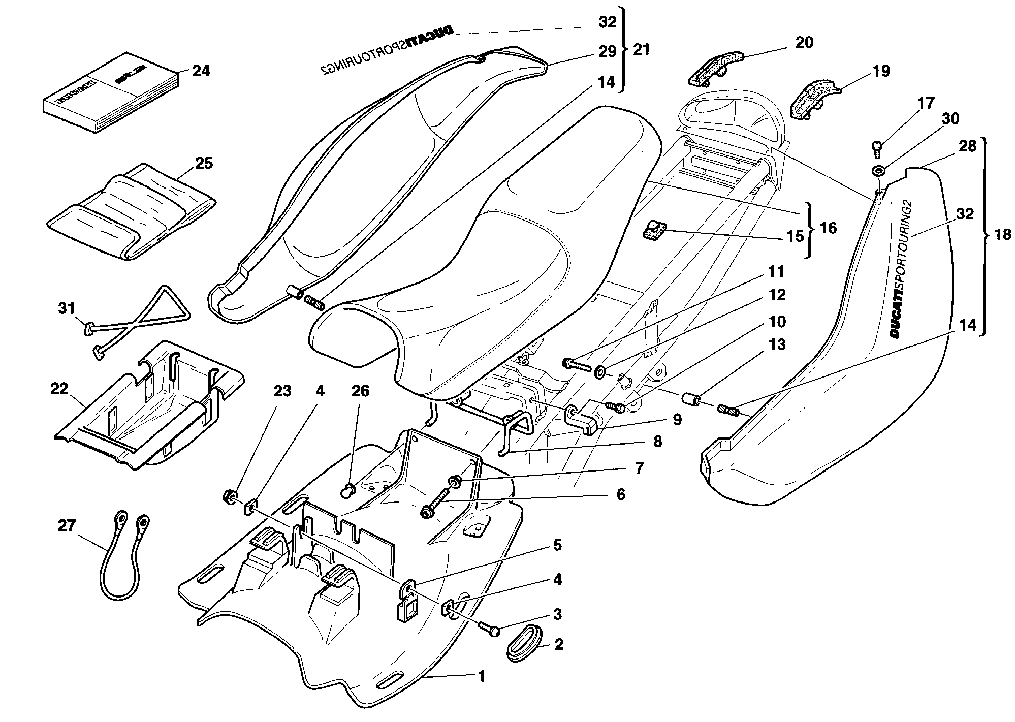 040 SELLE POUR SPORT TOURING ST2 1998