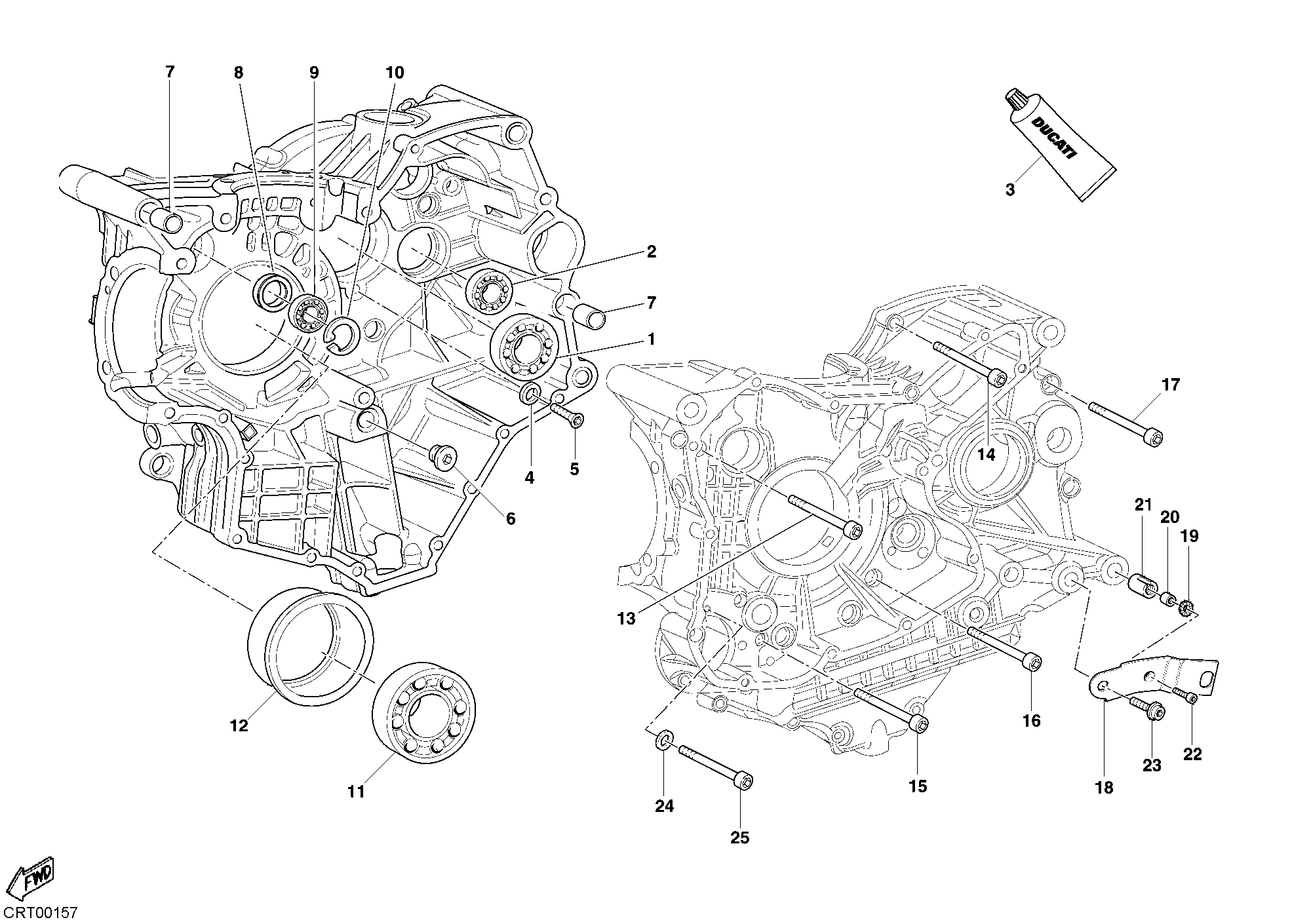 10A ROULEMENTS CARTER MOTEUR POUR SUPERBIKE 999 R 2003