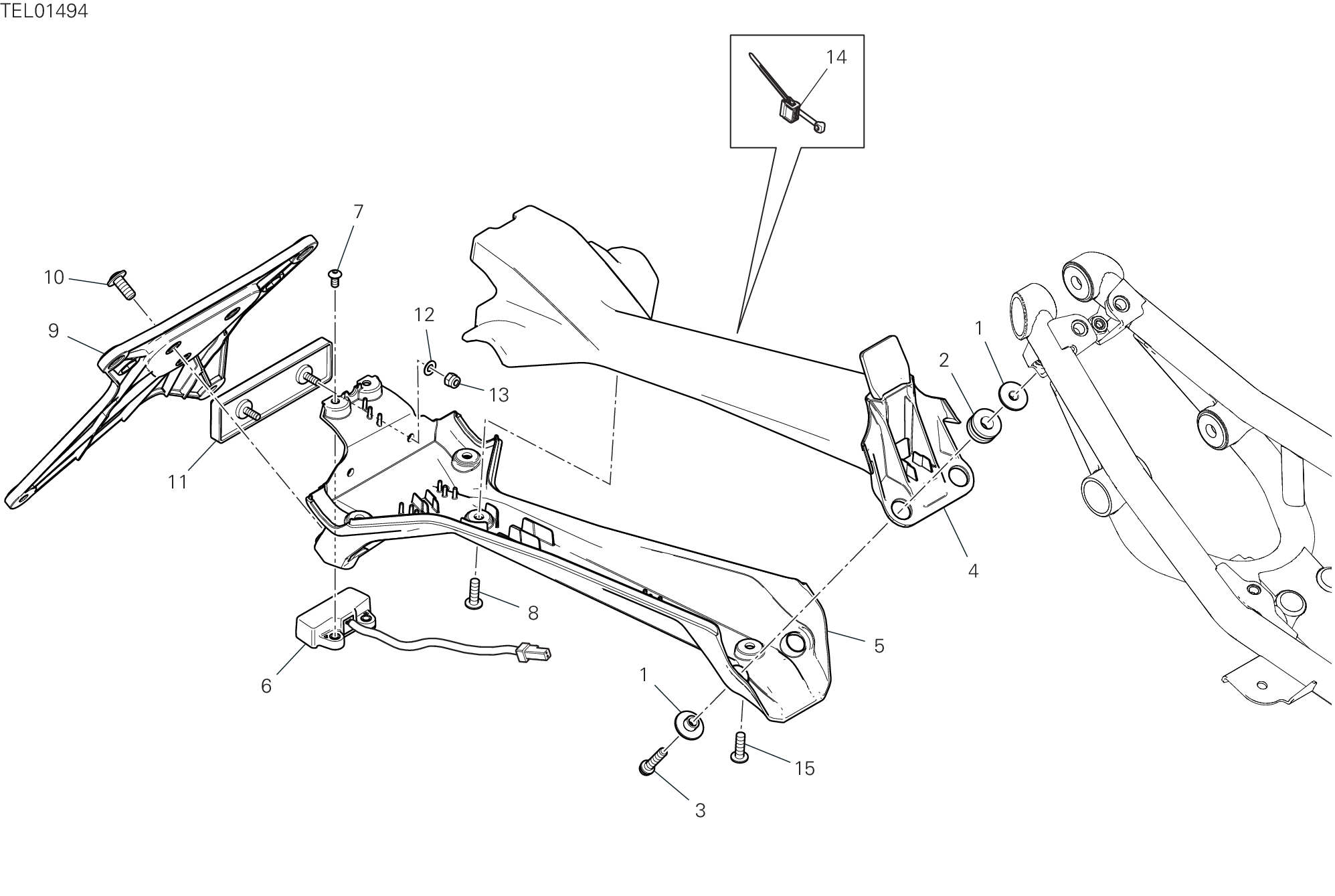 21A PORTE BALAI POUR SUPERBIKE PANIGALE V2 2024