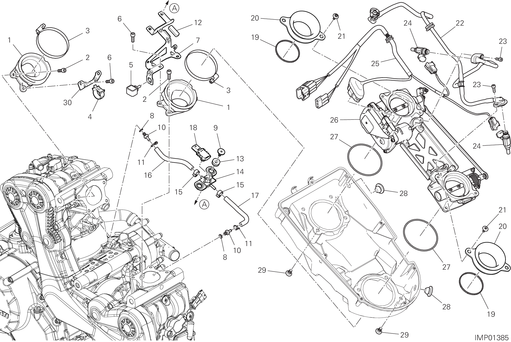 017 CORPS PAPILLON POUR SUPERSPORT 950 2024