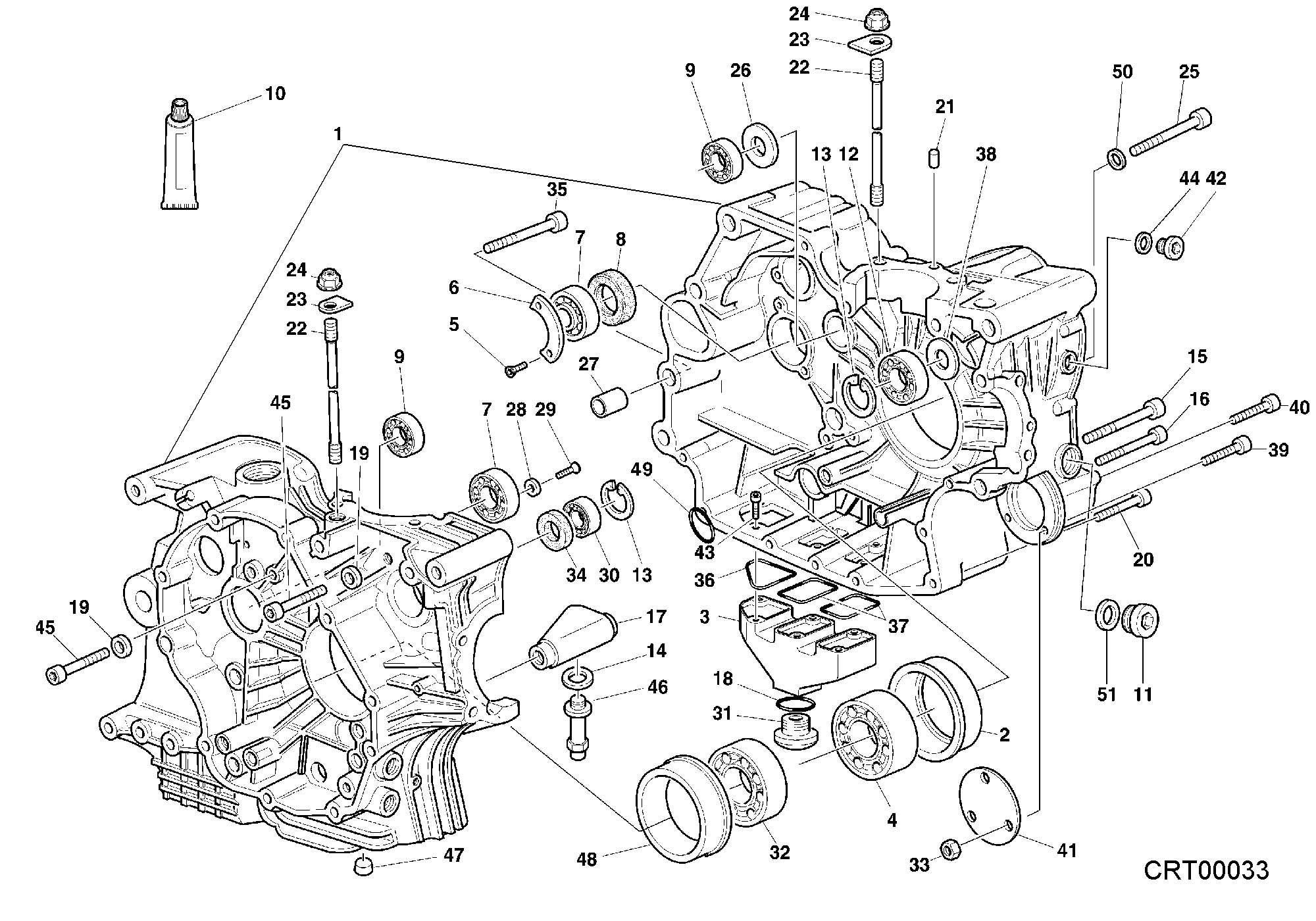 010 CARTER MOTEUR POUR SUPERBIKE 996 RS 2000