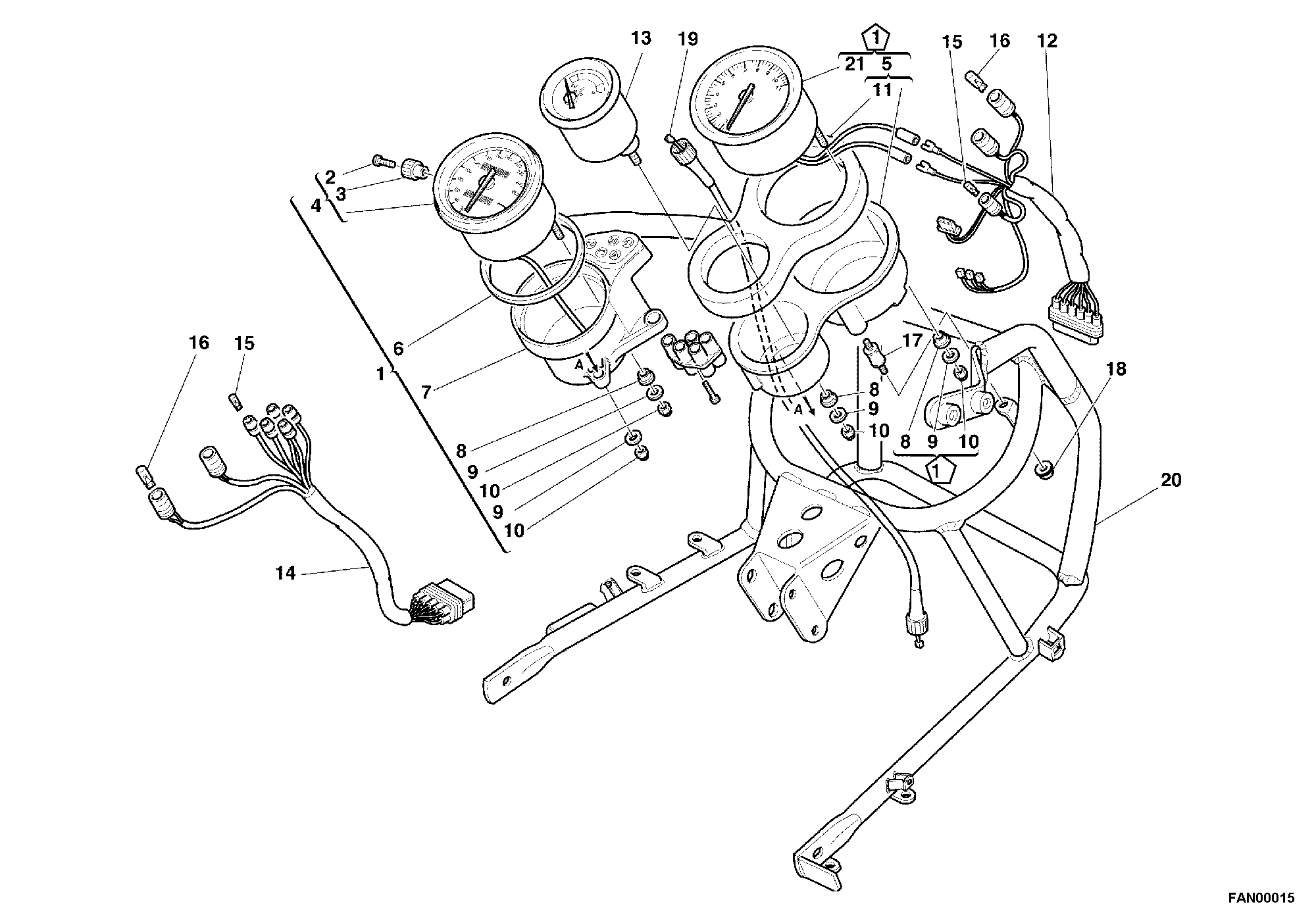 023 COMPTEURS POUR SUPERSPORT 750 S 2001
