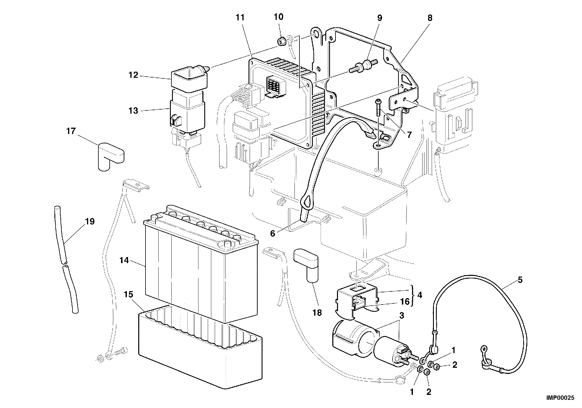 030 BATTERIE POUR SUPERSPORT 750 SS 2000