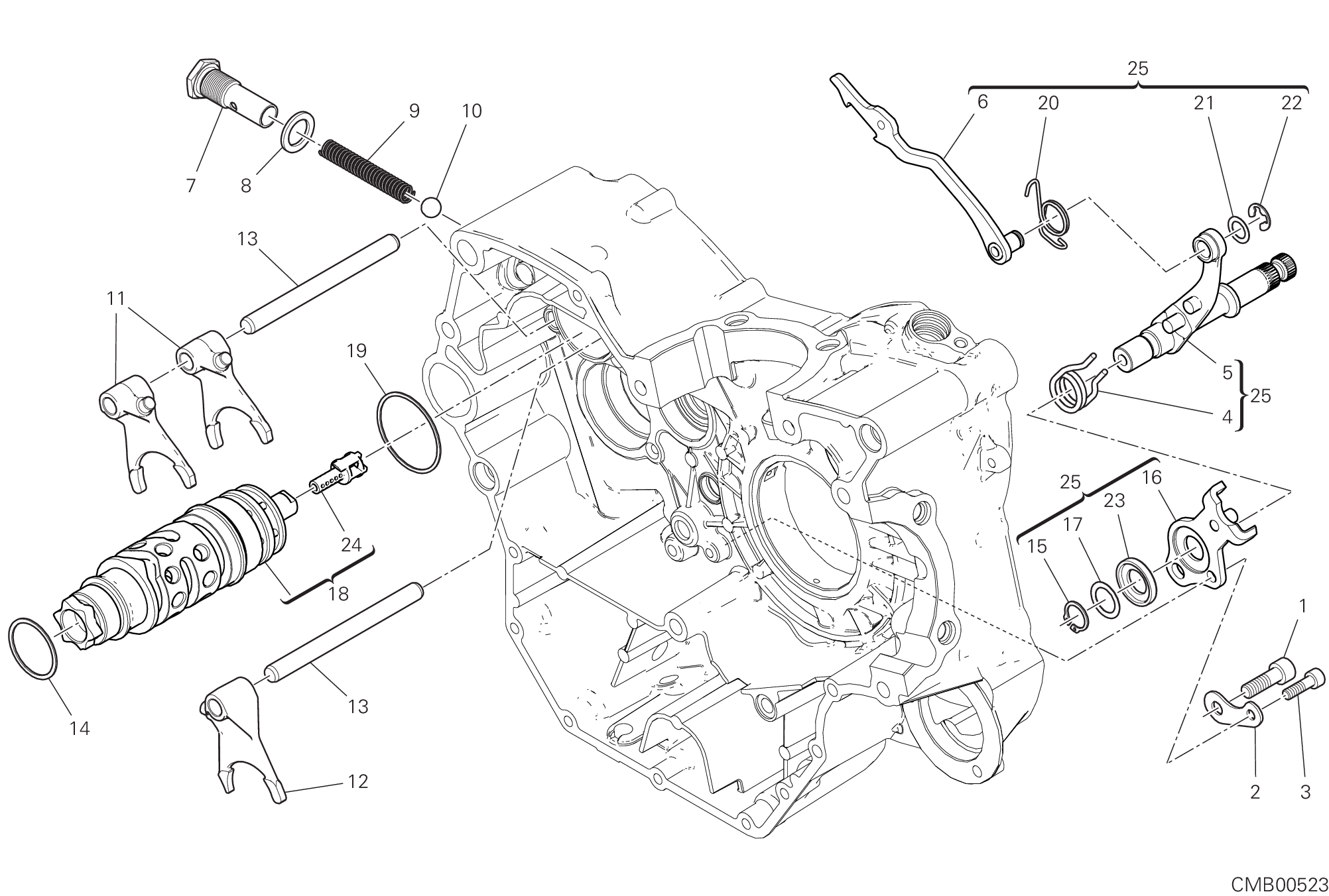 02A TAMBOUR CHANGEMENT VITESSE FOURCHETTE POUR SCRAMBLER DESERT SLED 2021
